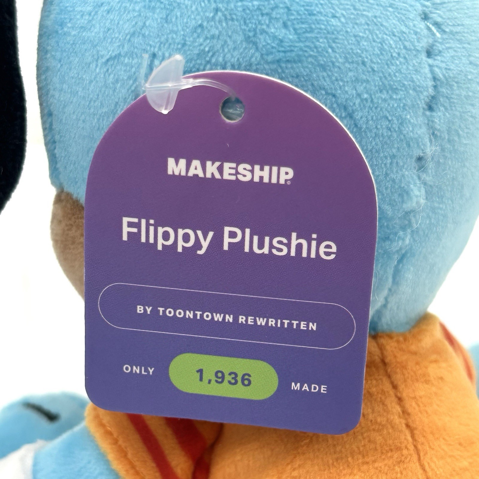 Makeship Flippy Plush Toontown Rewritten Game Disney Dog Limited Edition NWT
