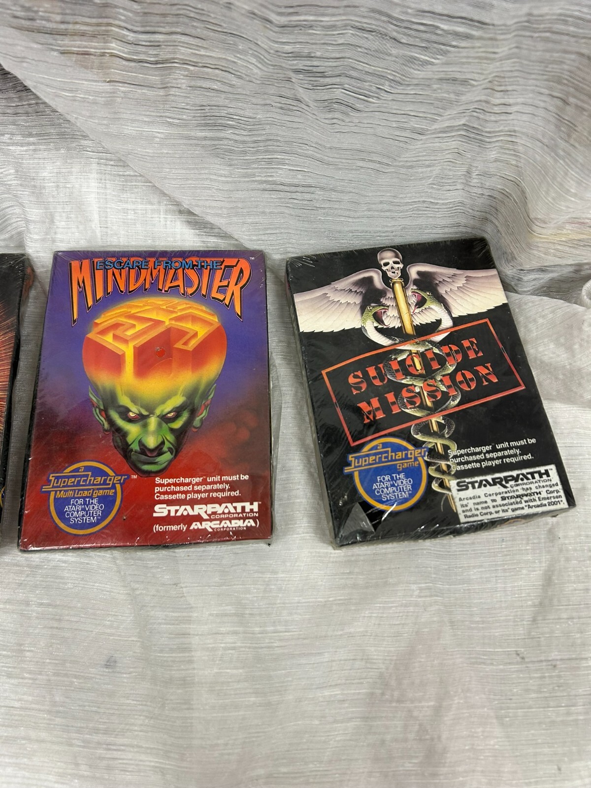 Atari Video Supercharger Games 3 Sealed Suicide Mission Fireball Mindmaster