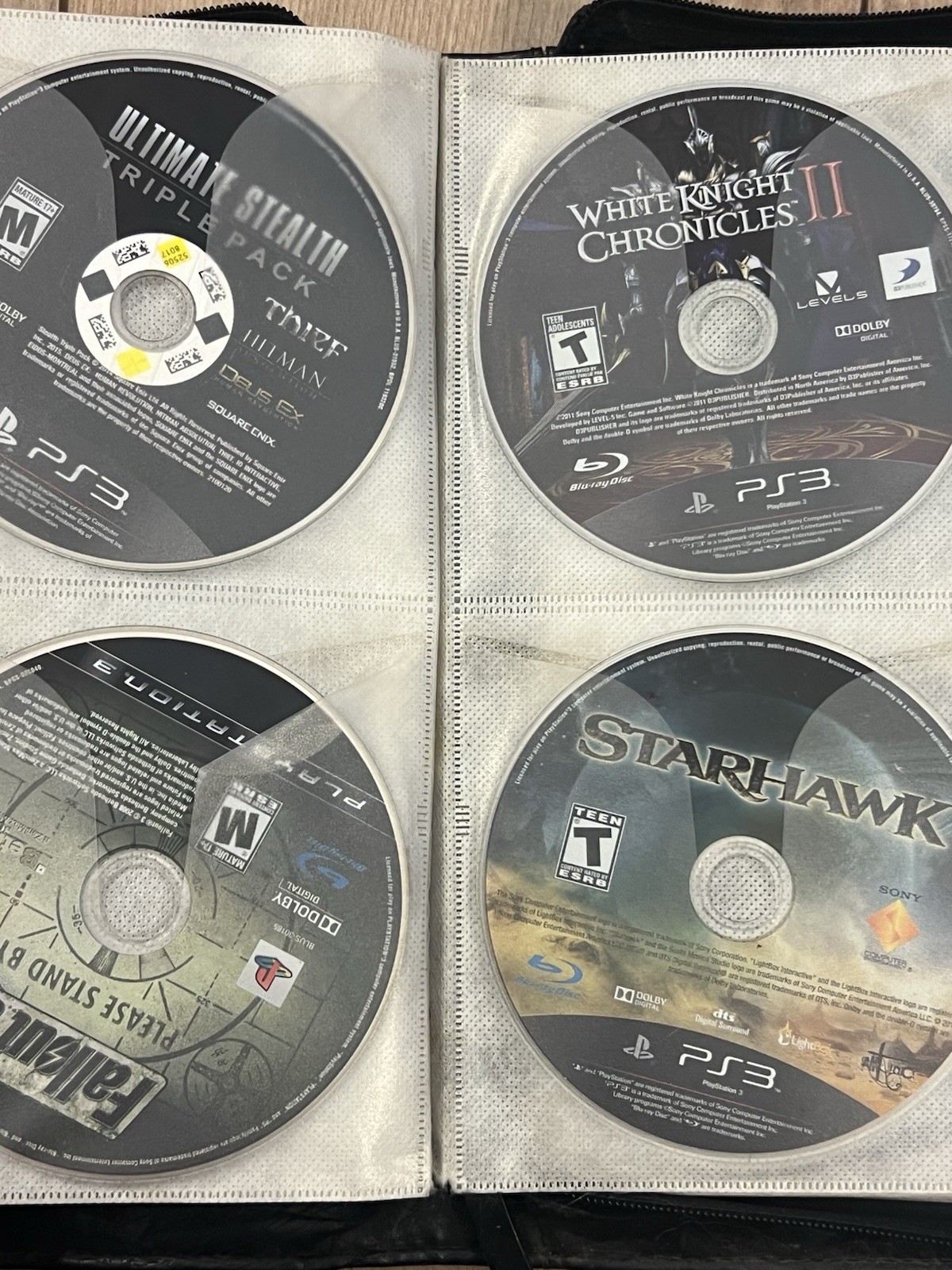 Lot Of 64 Sony Playstation 3 PS3 Disc Only Games Binder Untested Mixed Games