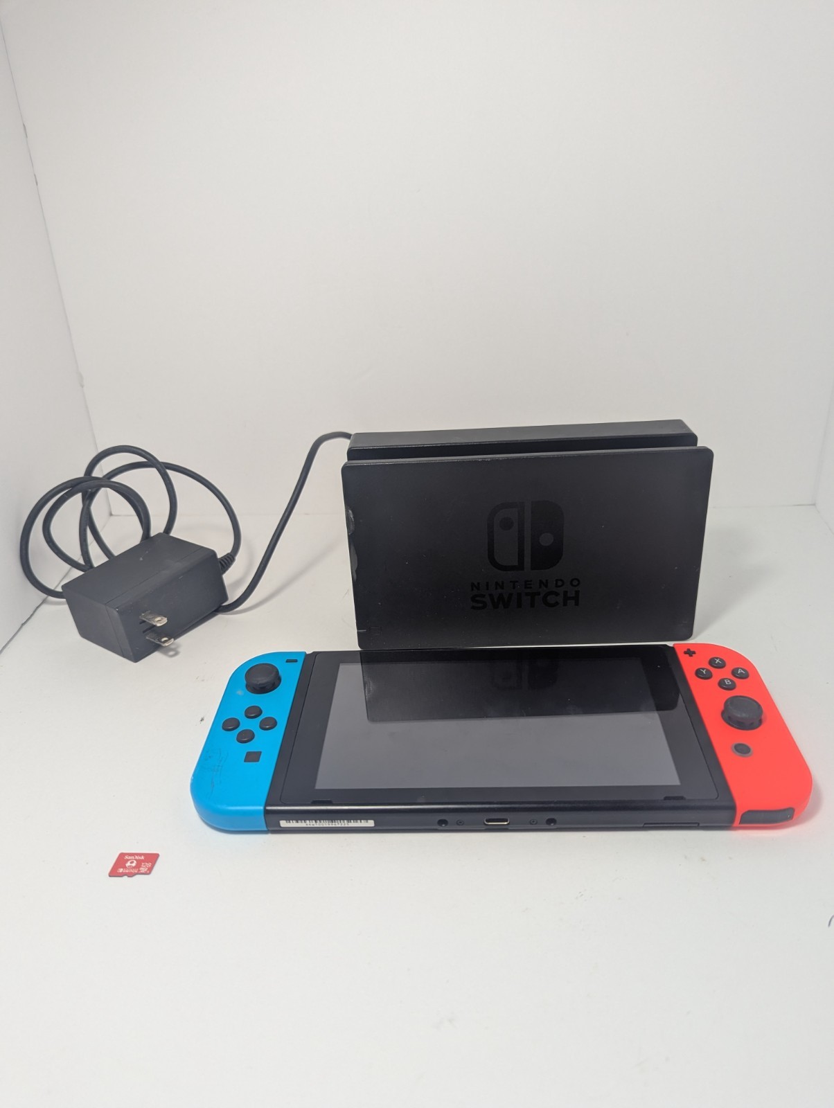 Nintendo Switch HAC-001 Handheld Game Console 6.2 LCD w/ Joy-Cons, TV Dock, Card