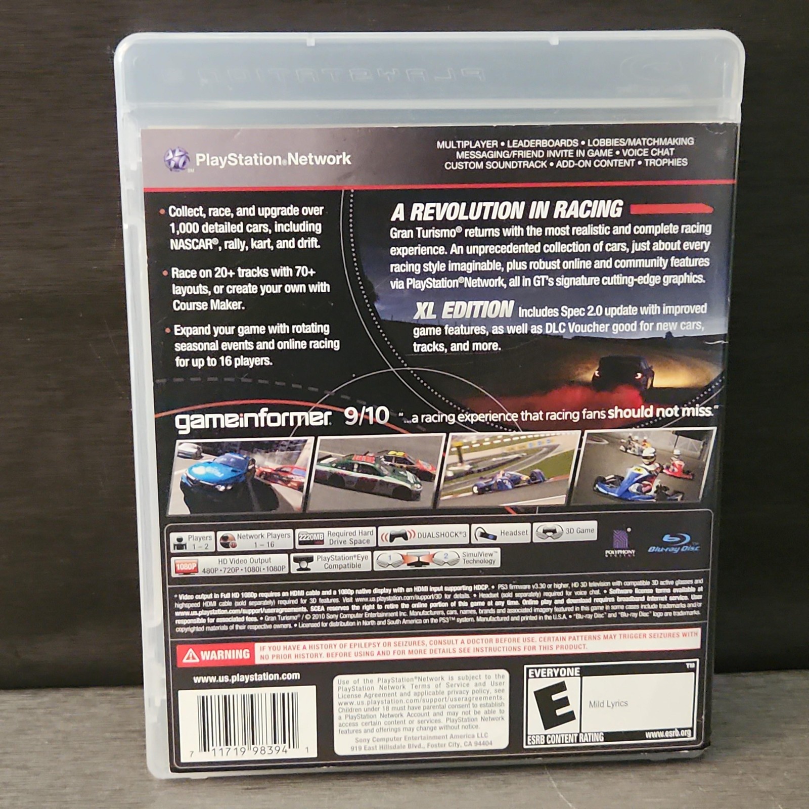 Gran Turismo 5 XL Edition Sony PlayStation 3 PS3 Game CIB