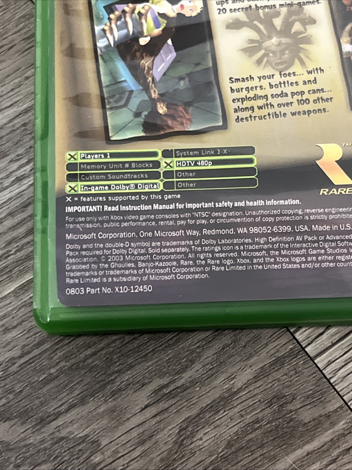 Grabbed by the Ghoulies (Microsoft Xbox, 2003) Pre/owned Normal Wear