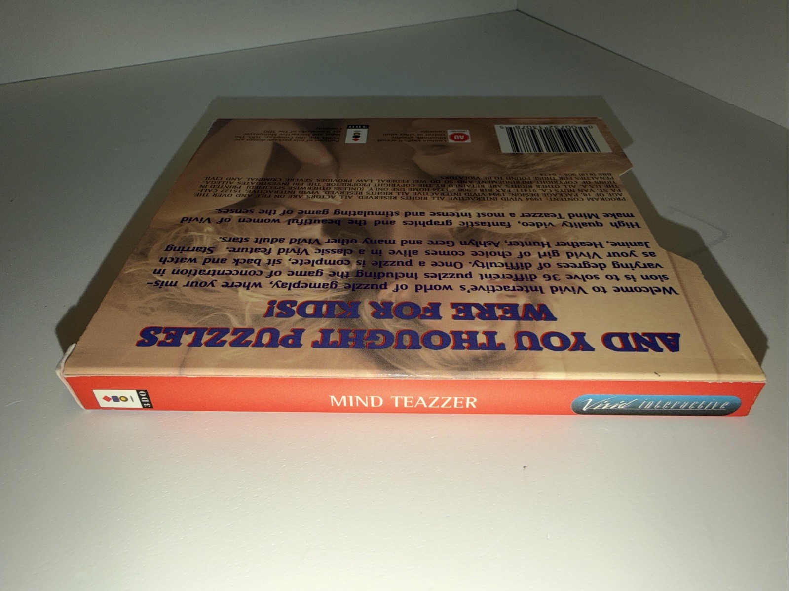 Mind Teazzer Cover Sleeve ONLY RARE 3DO Vivid Interactive Authentic Very NICE!