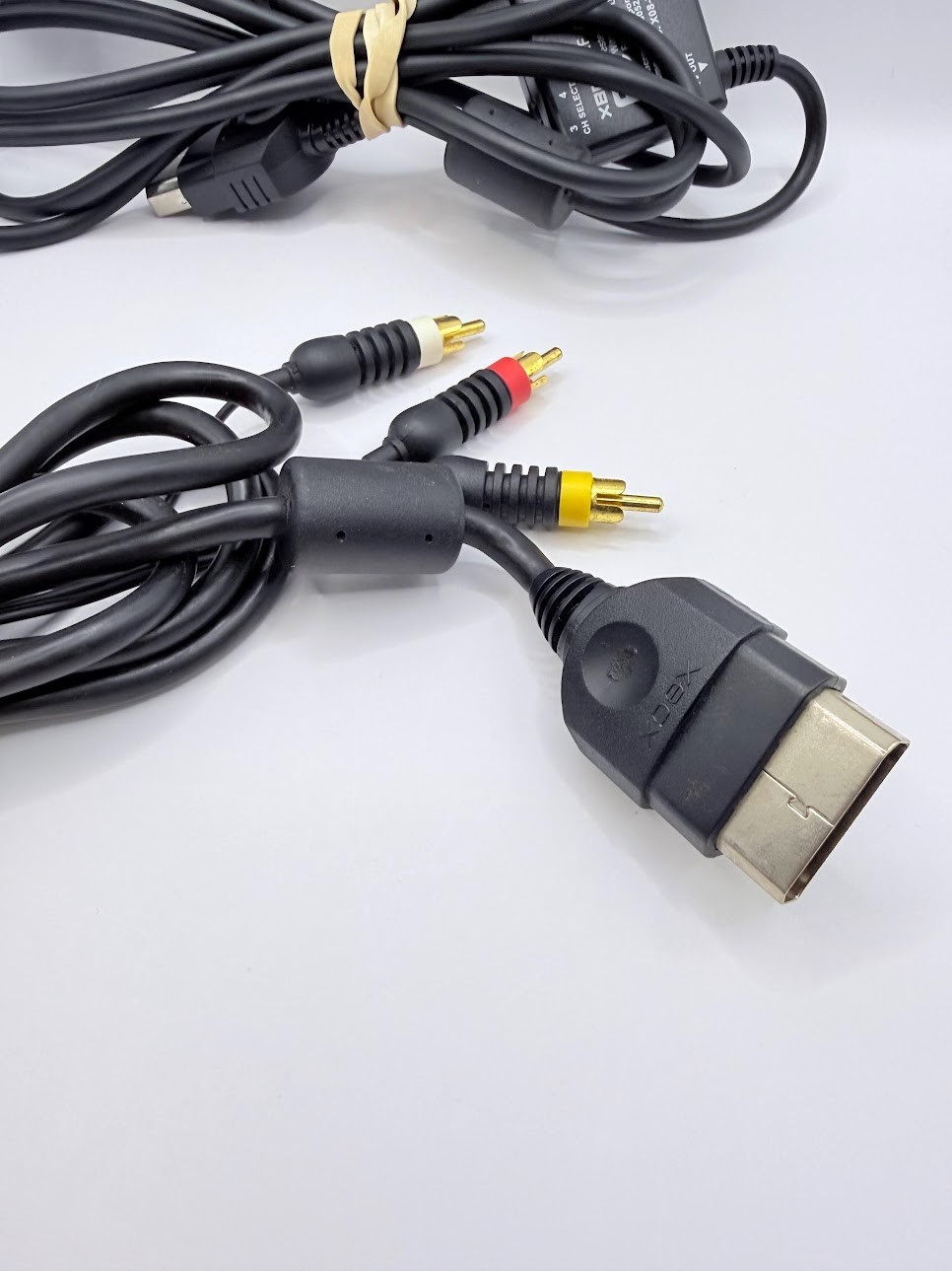 Original Xbox OEM Set Authentic RCA AV Audio RF Power Video Cable Cord TESTED