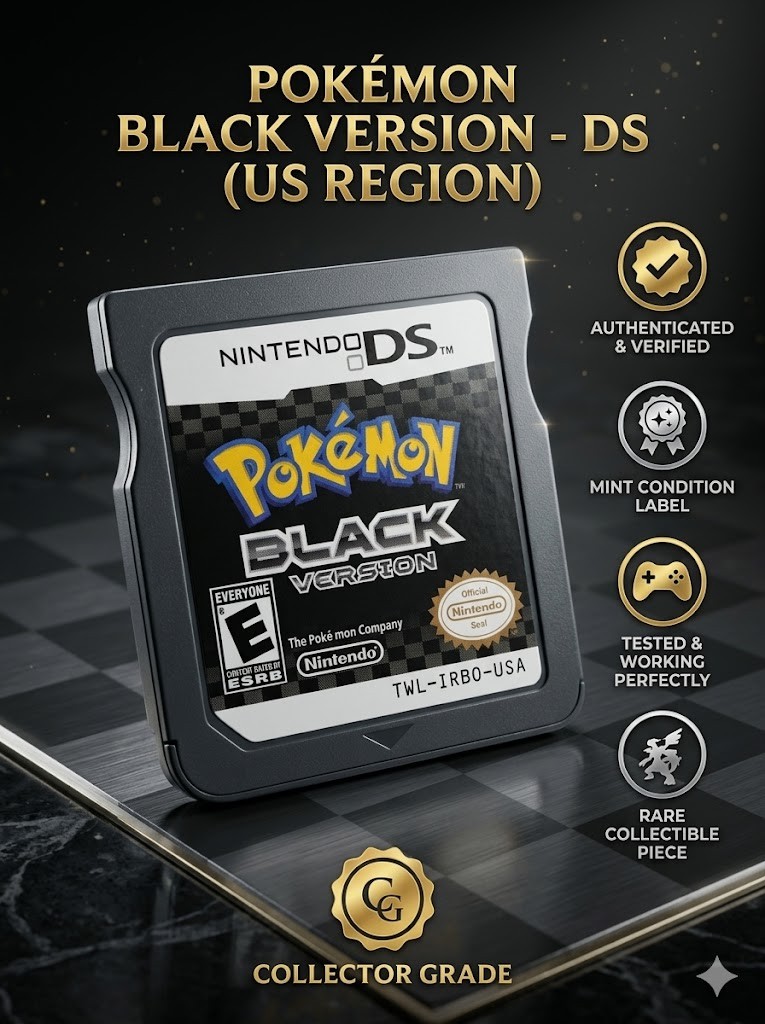 Pokémon Black Version for Nintendo DS Classic RPG Adventure Game Cartridge Only