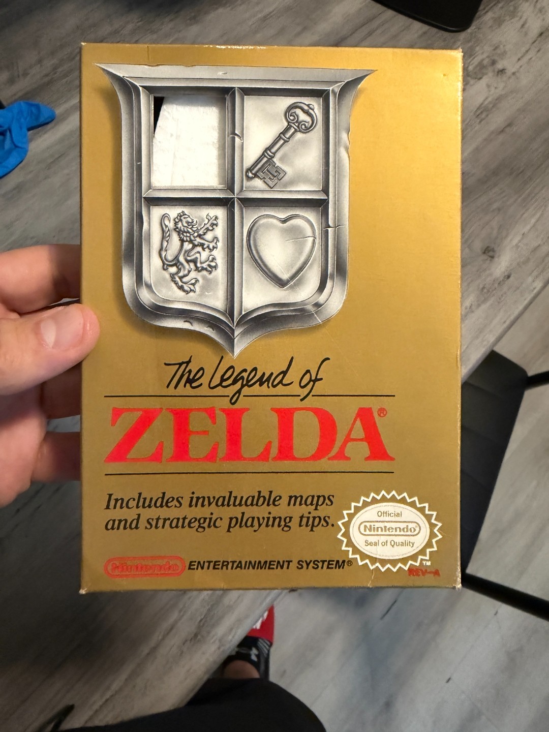 Legend of Zelda Nintendo NES Gold Cartridge + Original Box 1987 No Manual