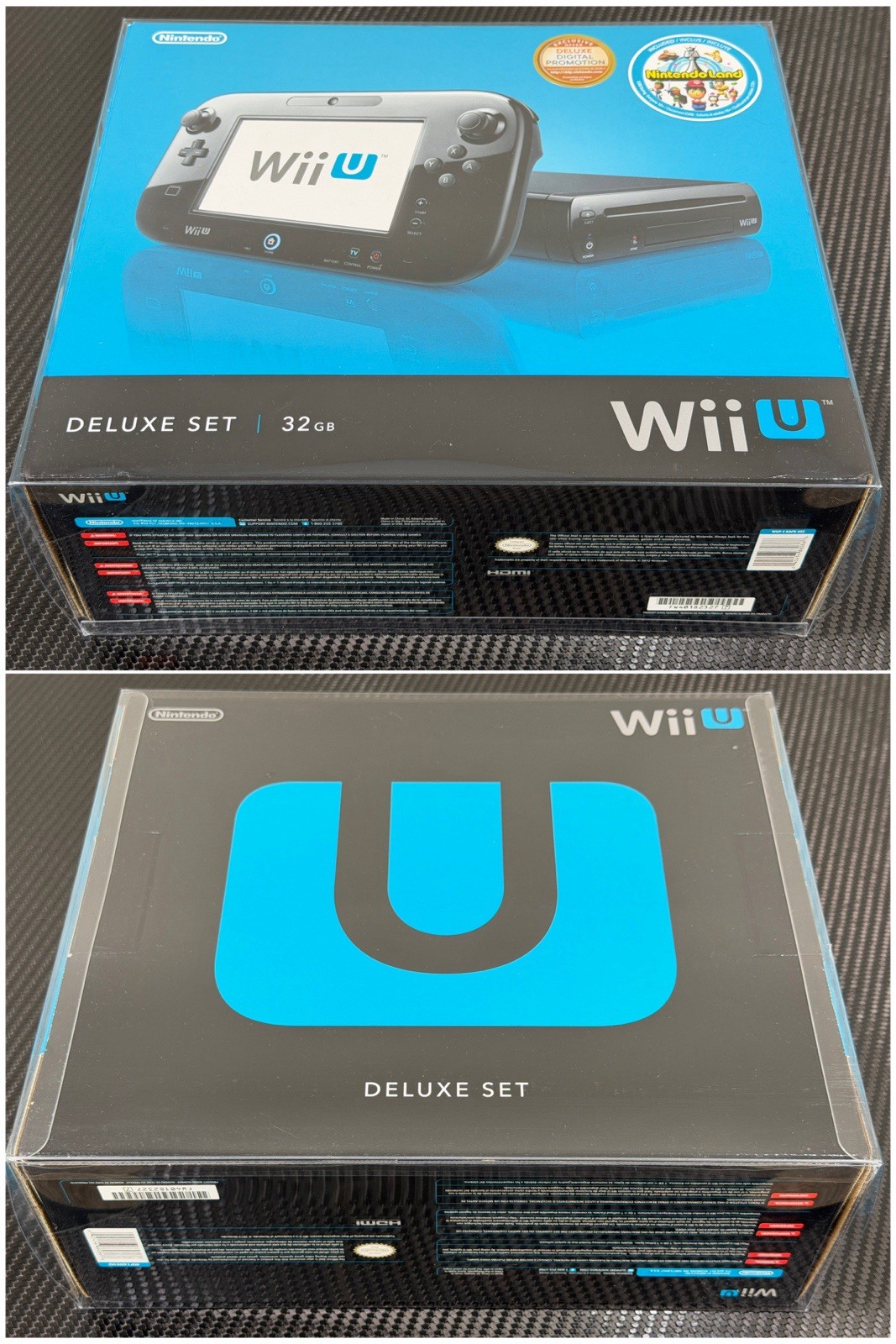 New Nintendo Wii U Deluxe 32GB Black Console CIB Complete 15 Sealed Games Rare