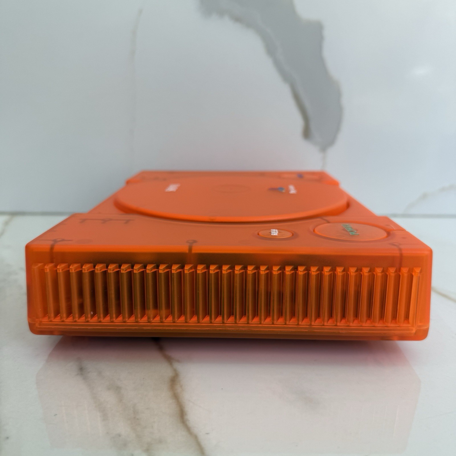 Sony PlayStation 1 Console (SCPH-5501) Bundle – Transparent Orange Clear Shell