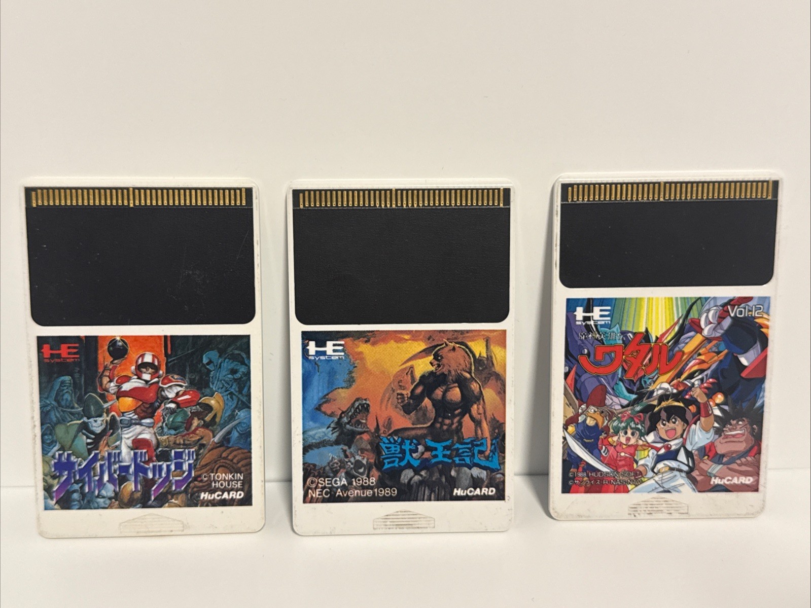 PC Engine Hu Card Only – Lot Of 17/Read