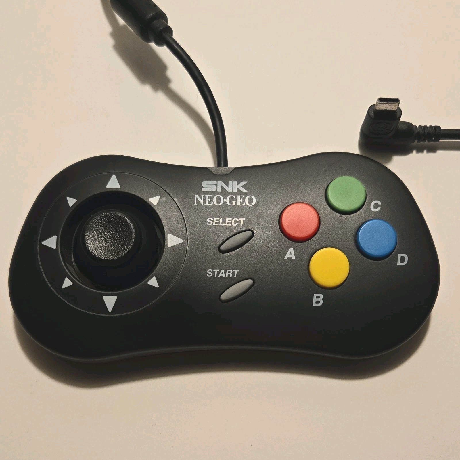 SNK Neo Geo Mini Ergonomic Wired Gamepad Controller, UsB C, For mini ARCADE