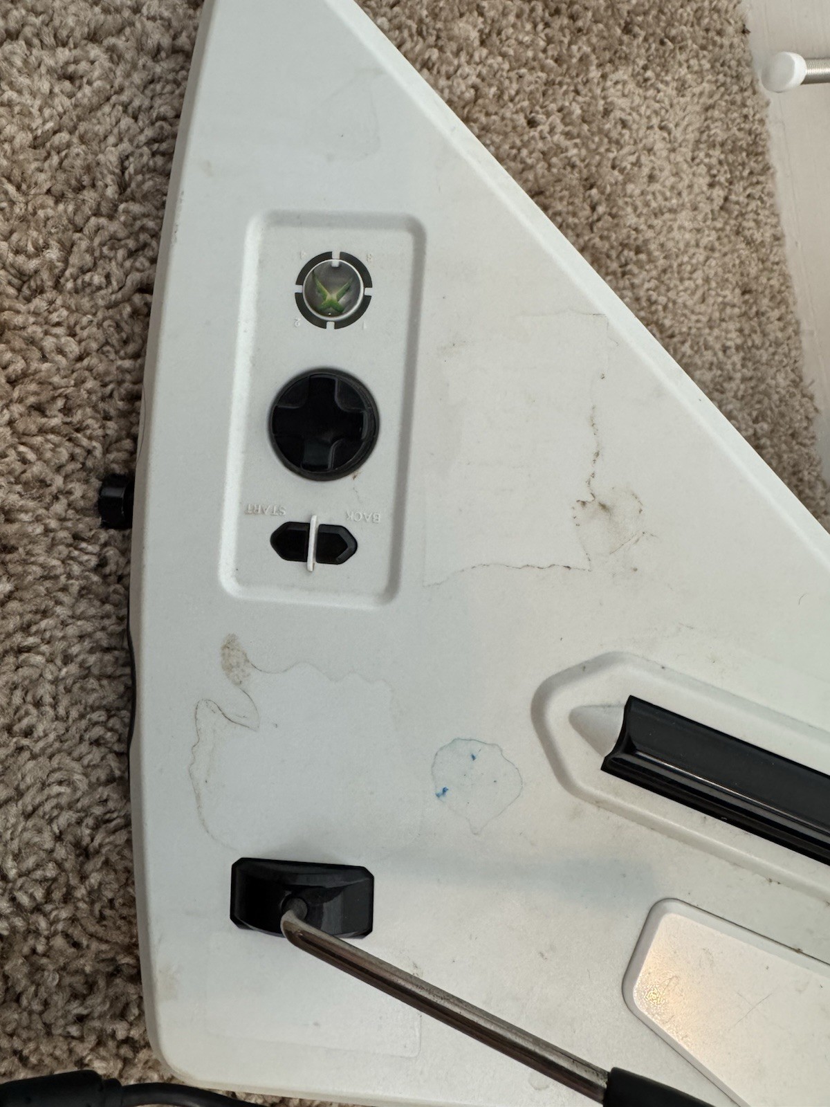 Guitar Hero X-Plorer Wired Guitar (Xbox 360) 95055 RedOctane, Tested & Works!