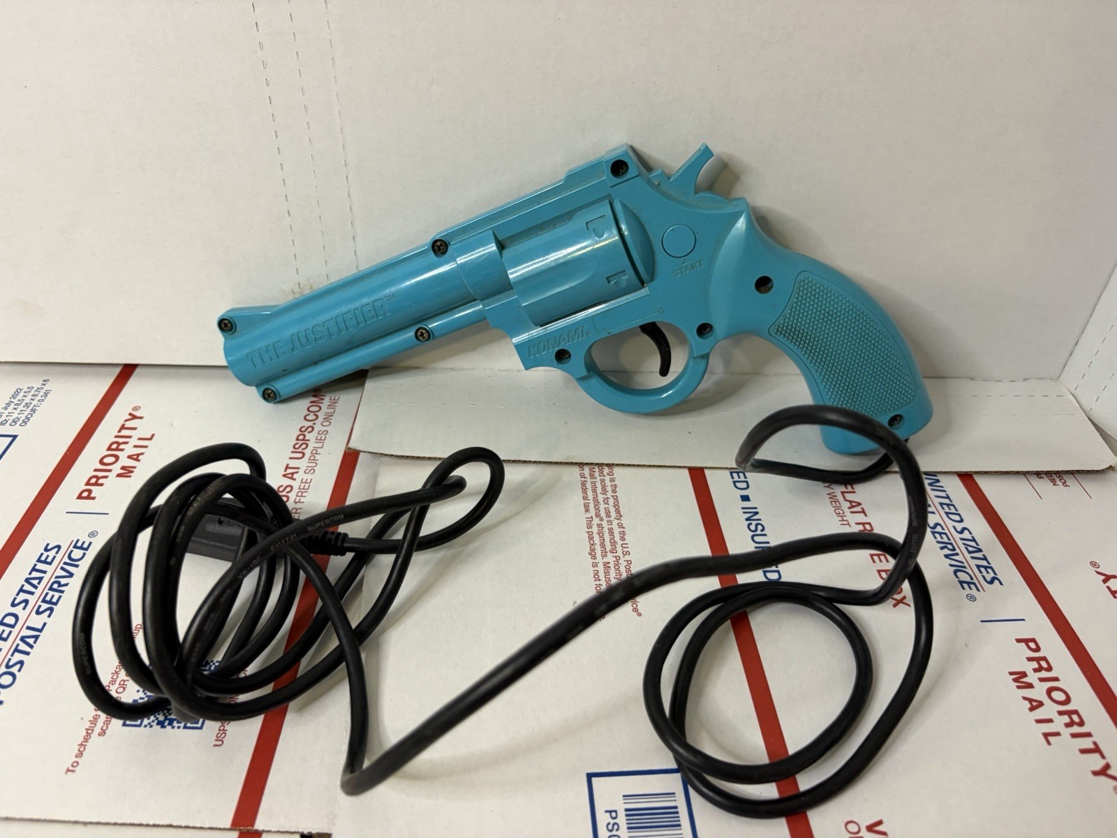 1993 Konami – The Justifier – Blue Light Gun – Sega Genesis Model JE510