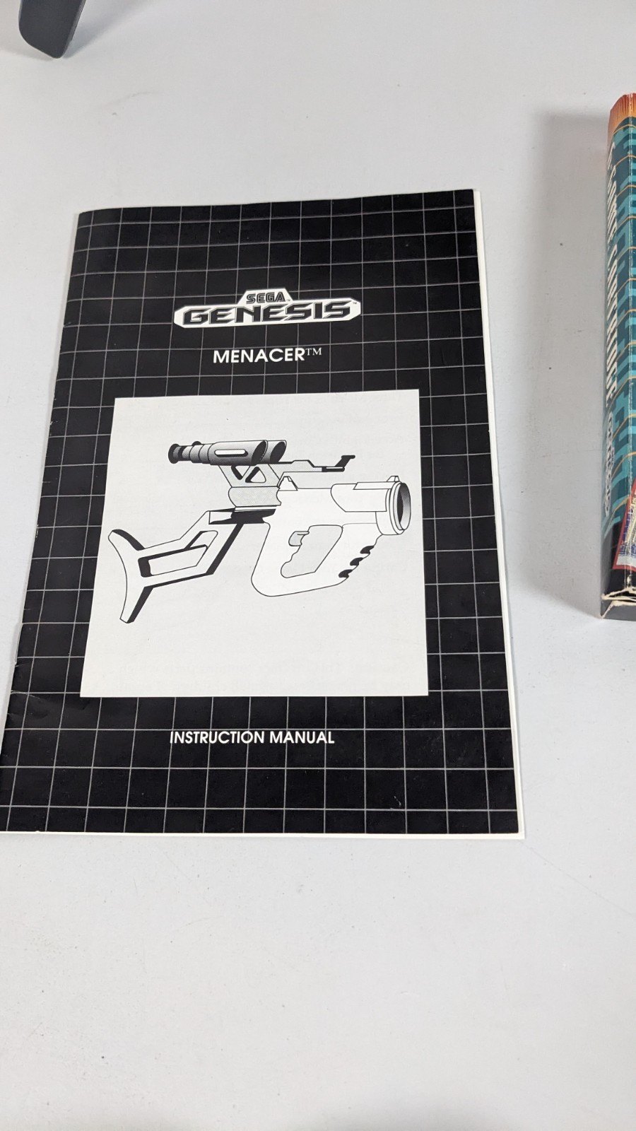 Sega Genesis Menacer Light Gun Complete W/ Sensor Game and Manual – Model 1658