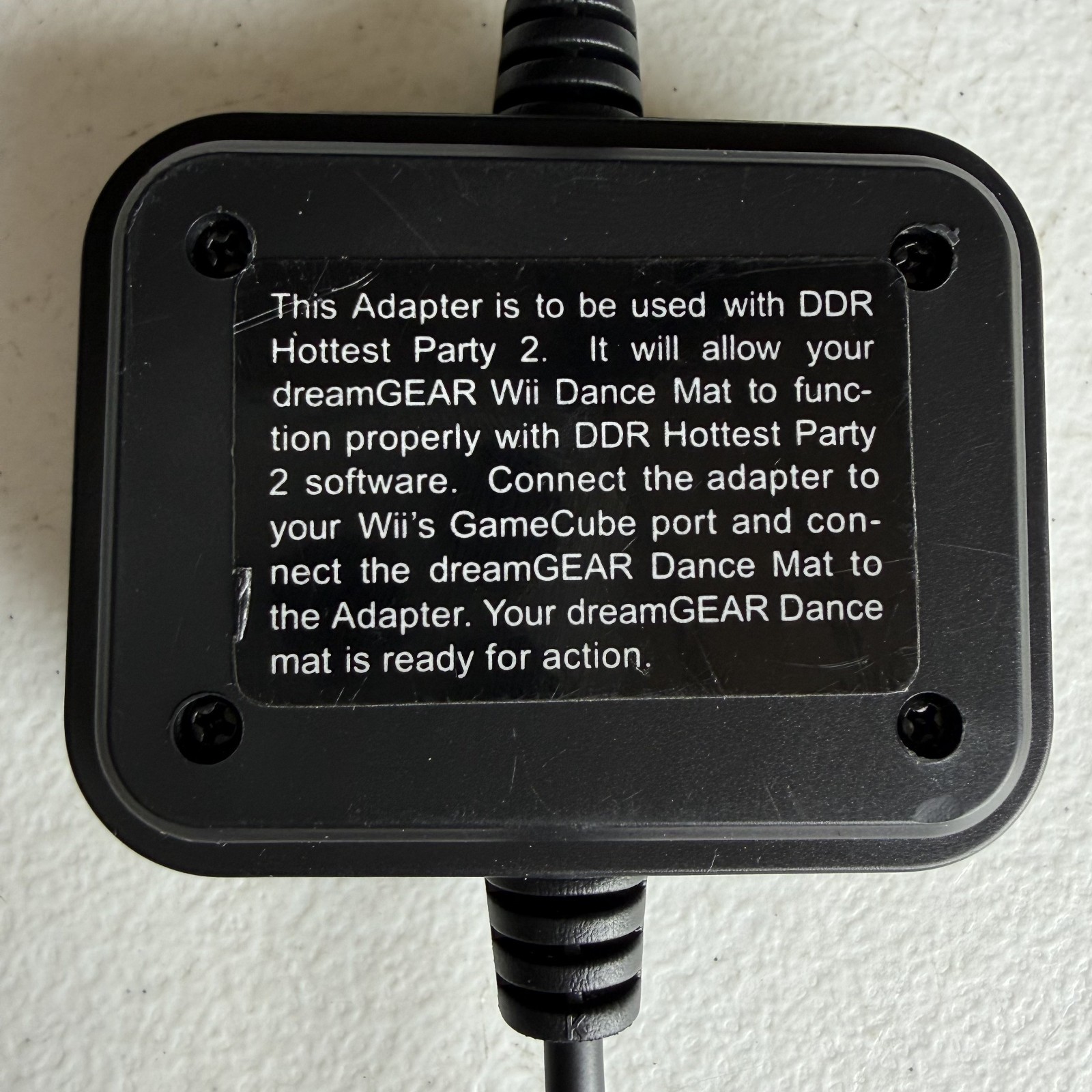 Dance Dance Revolution DDR Mat GAMECUBE Wii Adapter Hottest Party 2 DreamGEAR