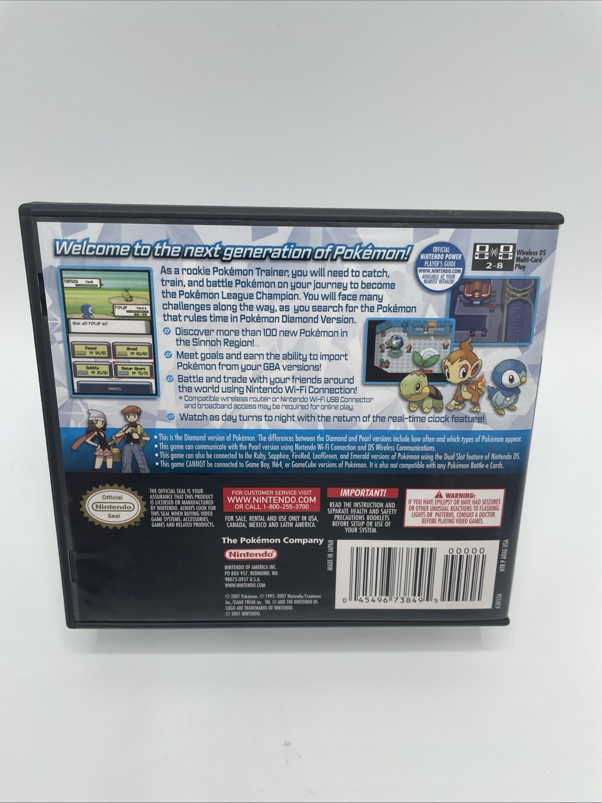 Pokémon Diamond Nintendo DS 100% Complete CIB + Poster & Inserts Authentic