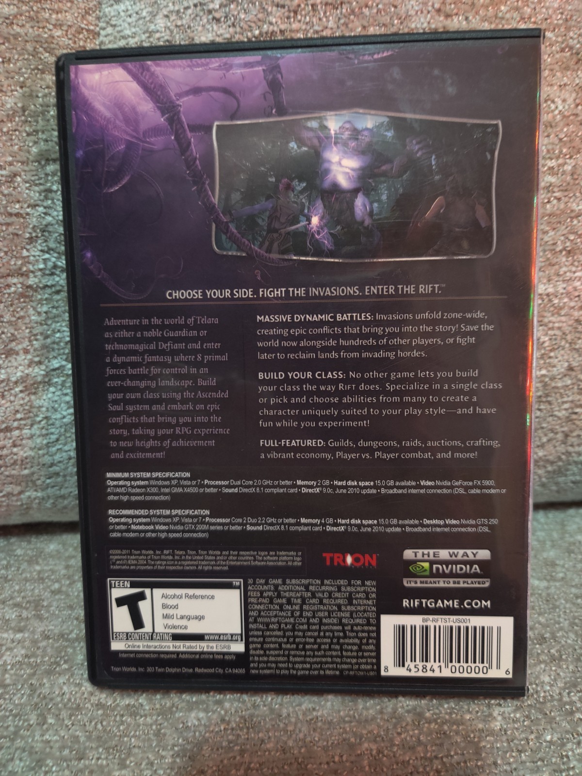 Rift: The Trion RPG Game for PC 2011 Edition, Complete in Box, Windows XP/7