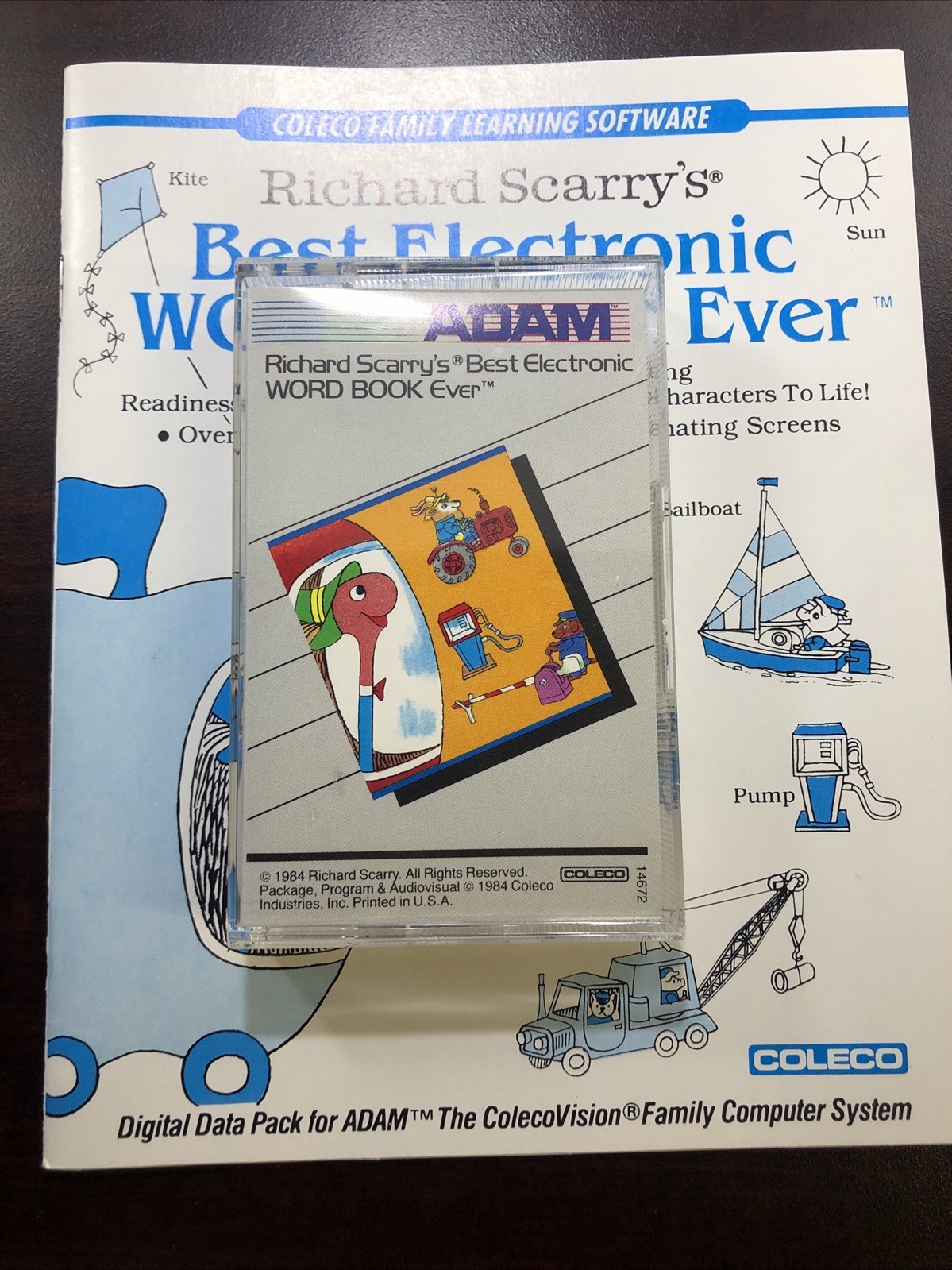 Richard Scarry’s Word Book Ever Adam Colecovision Vintage Rare With Manual