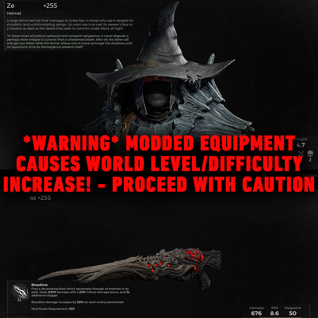Remnant 2 – Modded Weapons+Armor (+255 or Your Choice) Dark Horizon PS5/Xbox/PC