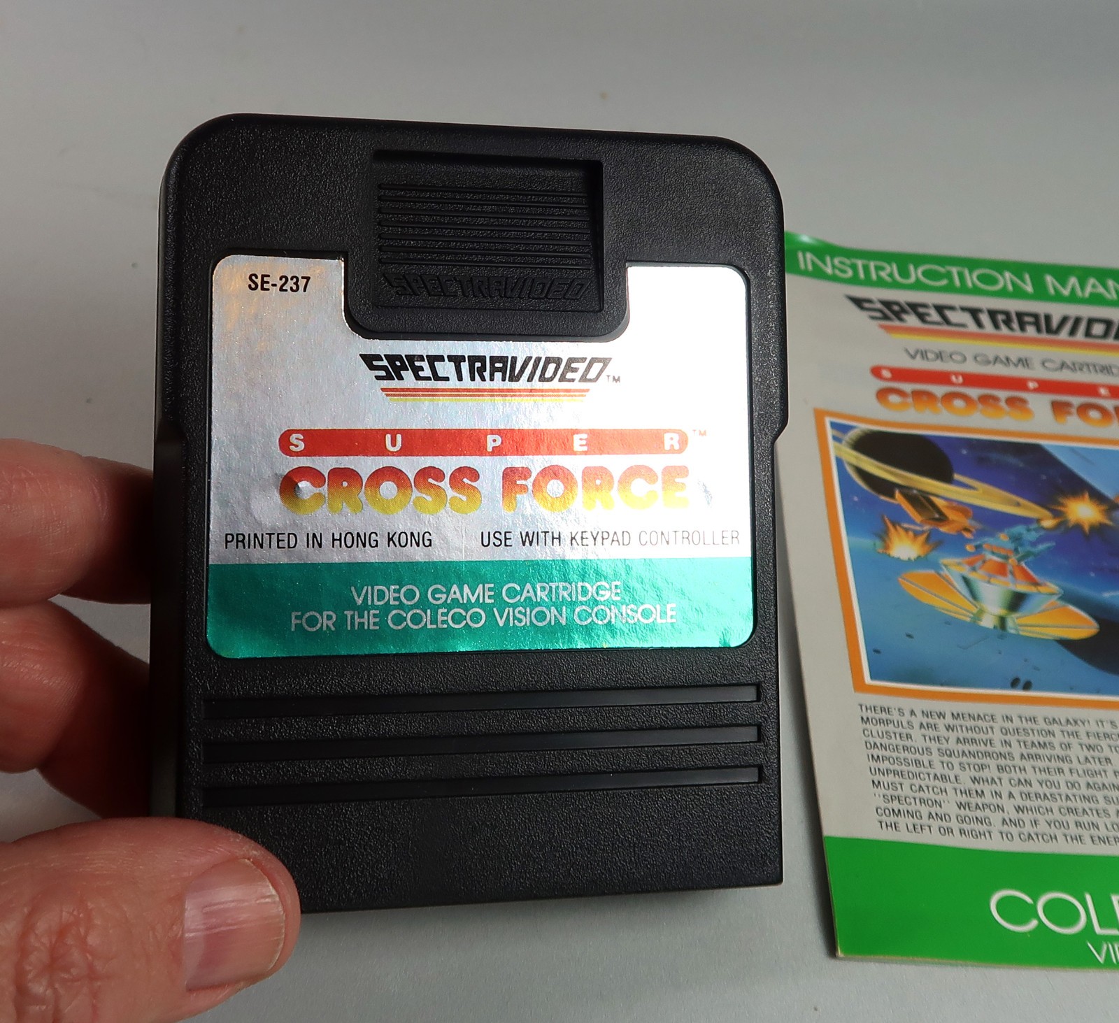 ColecoVision: SUPER CROSS FORCE Cartridge & Manual – V.NICE – Tested & WORKS!