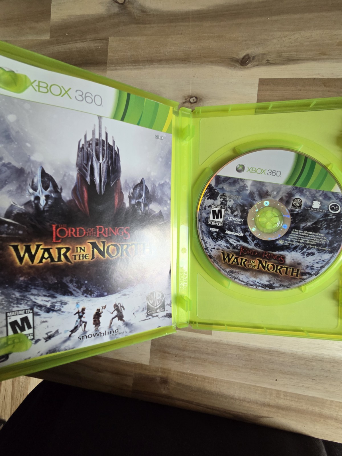 WB Games The Lord of the Rings War in the North Xbox 360 M w/ Case Disc Manual