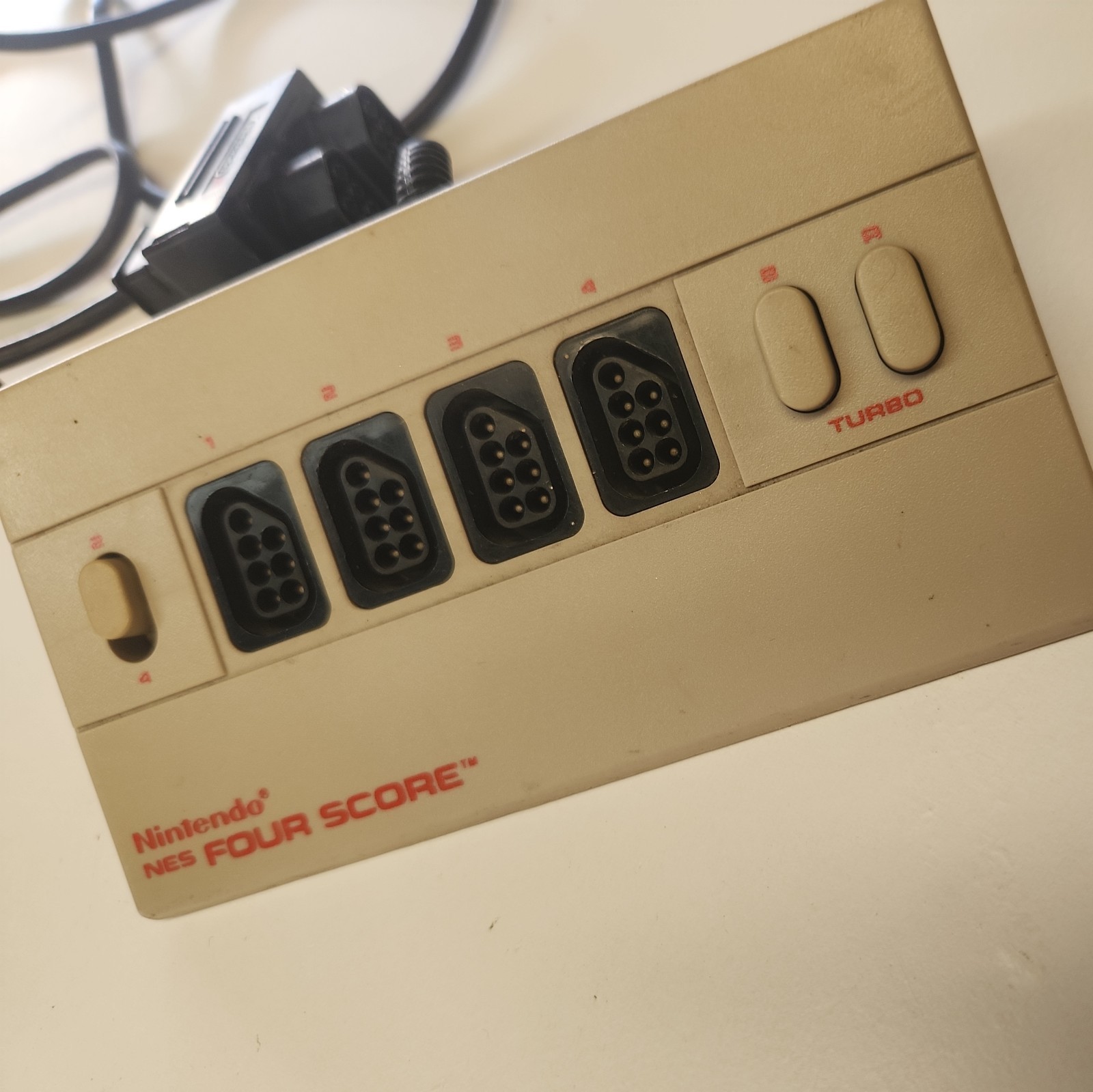 Nintendo NES Four Score Turbo 4 Player Wired Controller Adapter UNTESTED