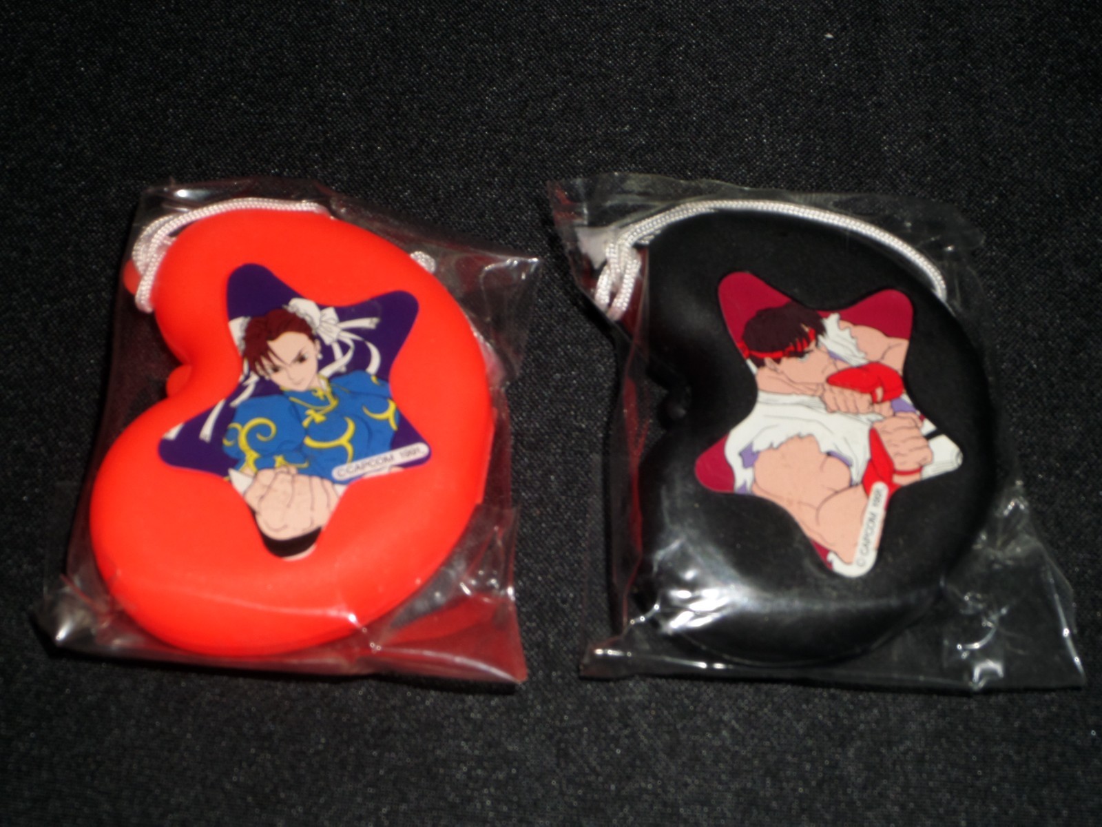 Super Street Fighter II 2 Chun-Li & Ryu Plastic Containers Capcom