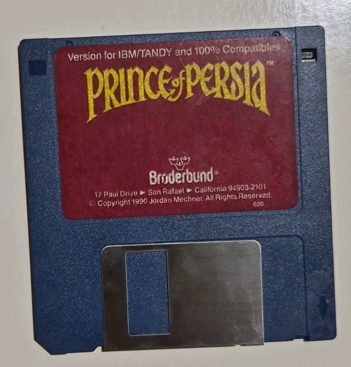 Prince of Persia w/ Manual 3.5″ Commodore Amiga 1990 Hard To Find Rare
