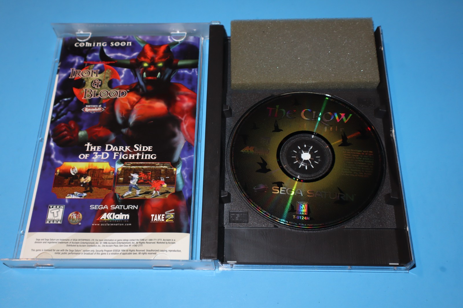 THE CROW: CITY OF ANGELS FOR SEGA SATURN COMPLETE & TESTED WITH REG. CARD!