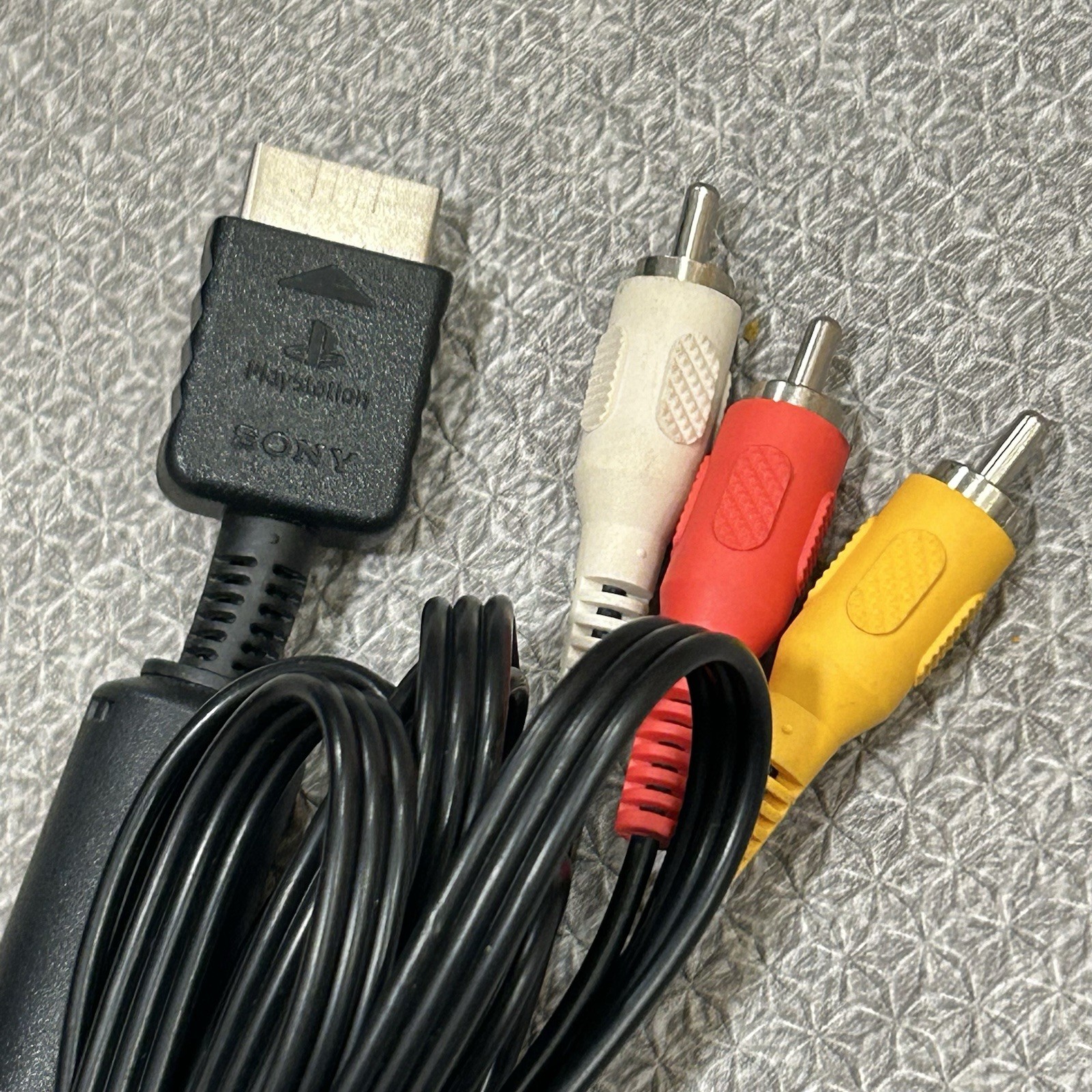 Genuine Sony PlayStation 1 2 3 AV Cable for PS1 PS2 PS3 OEM RCA Cord TESTED