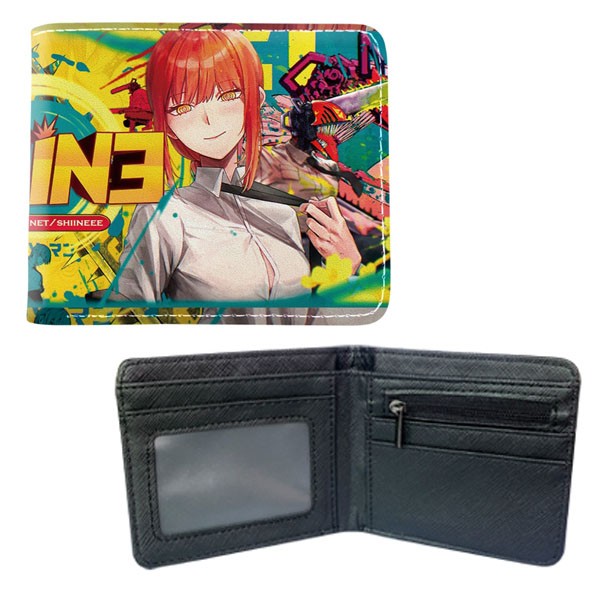 Chainsaw Man Bi-Fold Wallet – COLOR MANGA MAKIMA New (Anime 4×5″ Billfold)