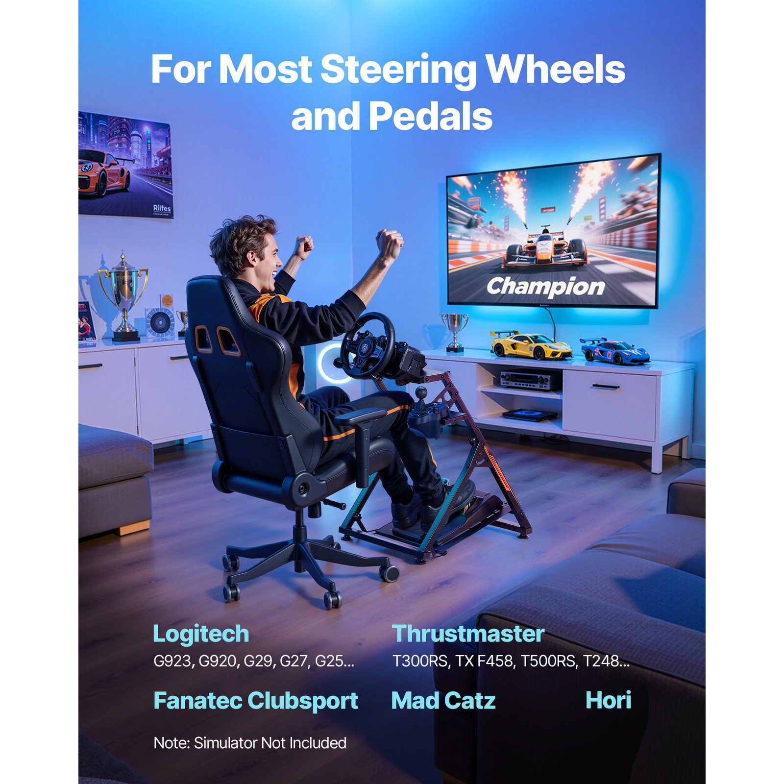 Uimoso Foldable Racing Steering Wheel Stand for Logitech G923 G920 G29 G27