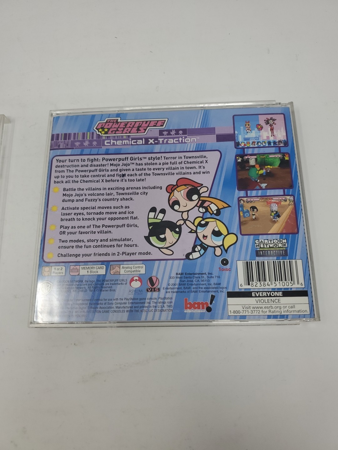 The Powerpuff Girls Chemical XTraction Playstation 1 PS1 Disc And Case No Manual