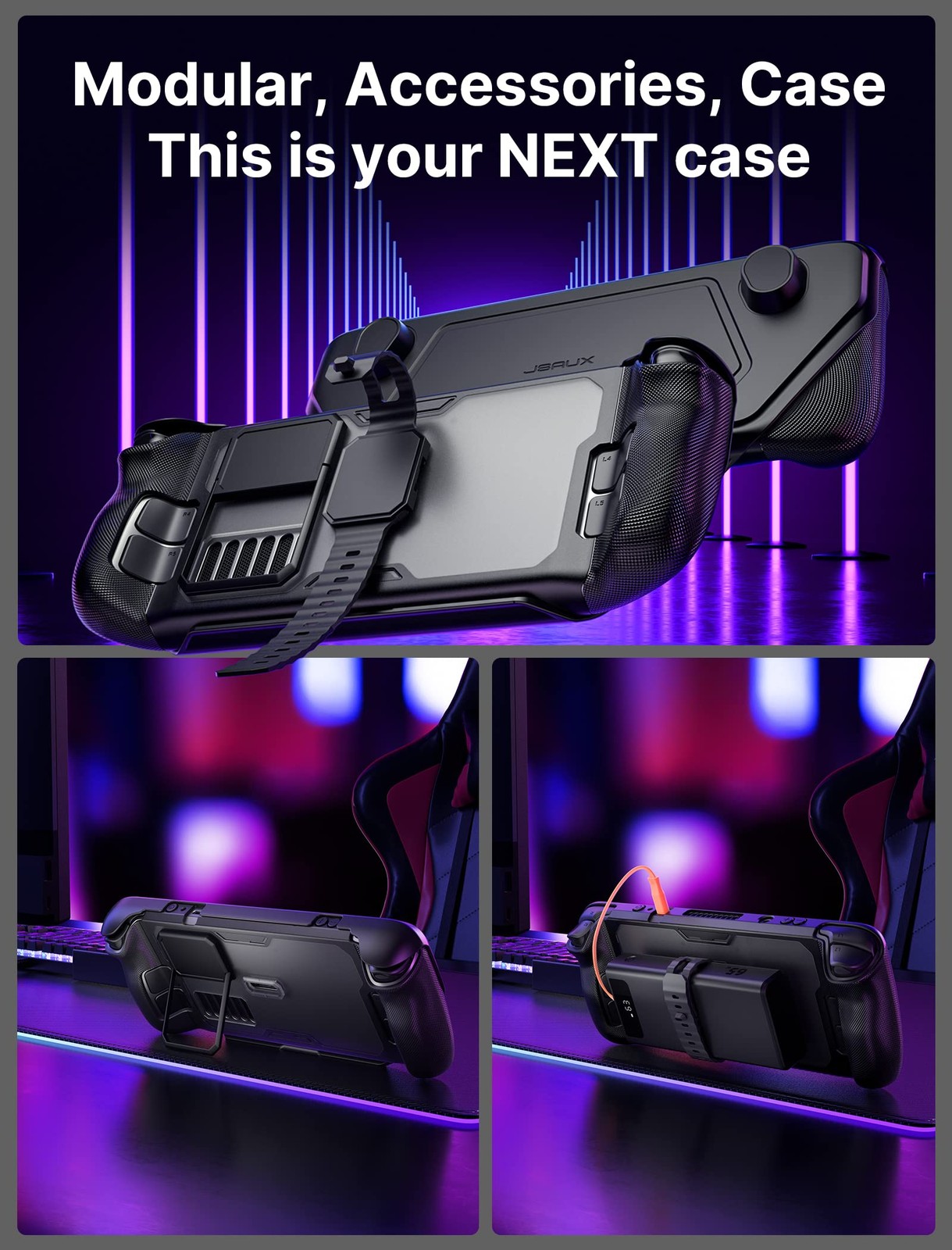 JSAUX ModCase for Steam Deck/Steam Deck OLED, PC0104 Modular Valve Steam Deck…