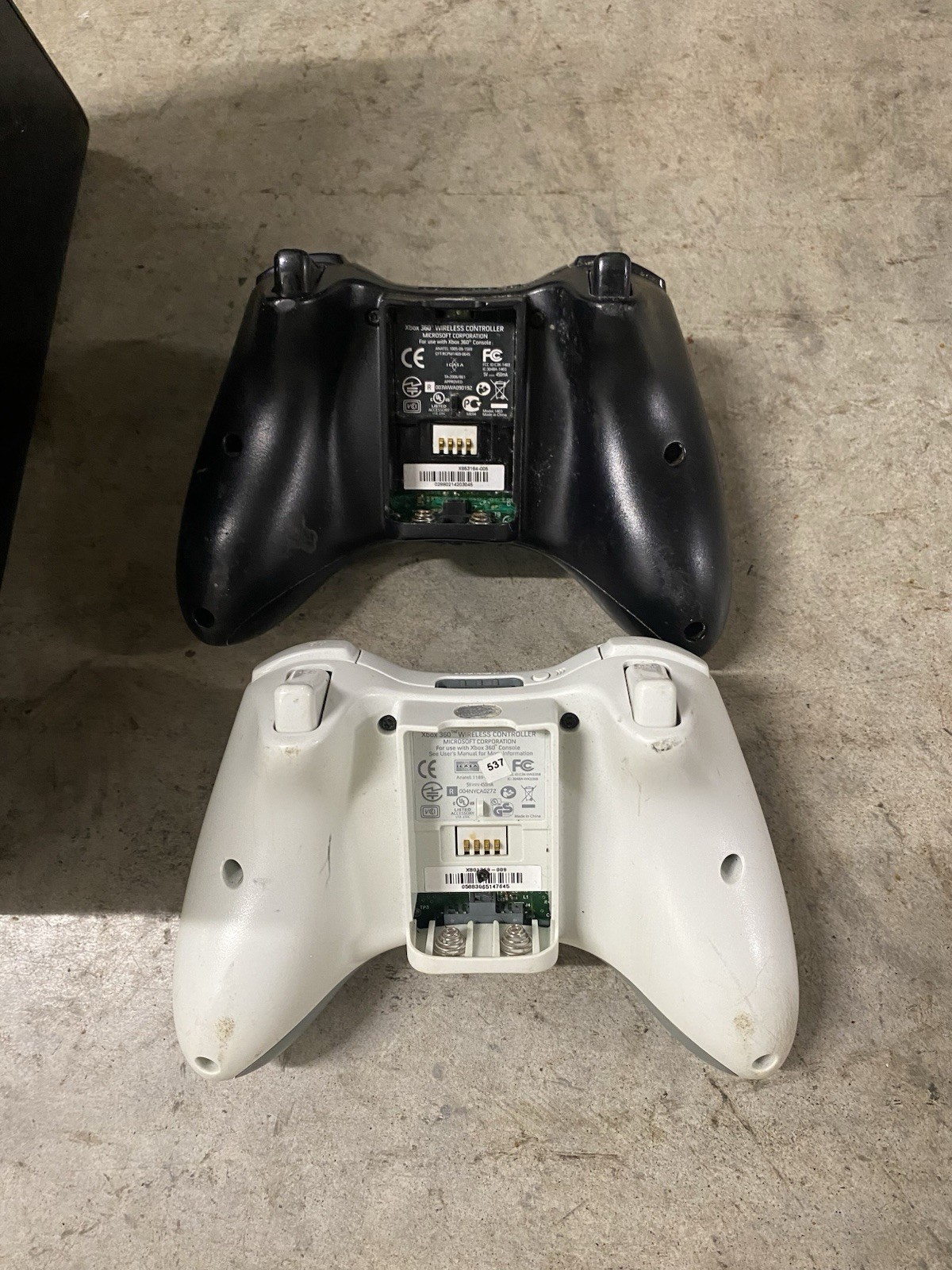 Microsoft Xbox 360 E Console Bundle 2 OEM Controllers Untested AS IS No Cords
