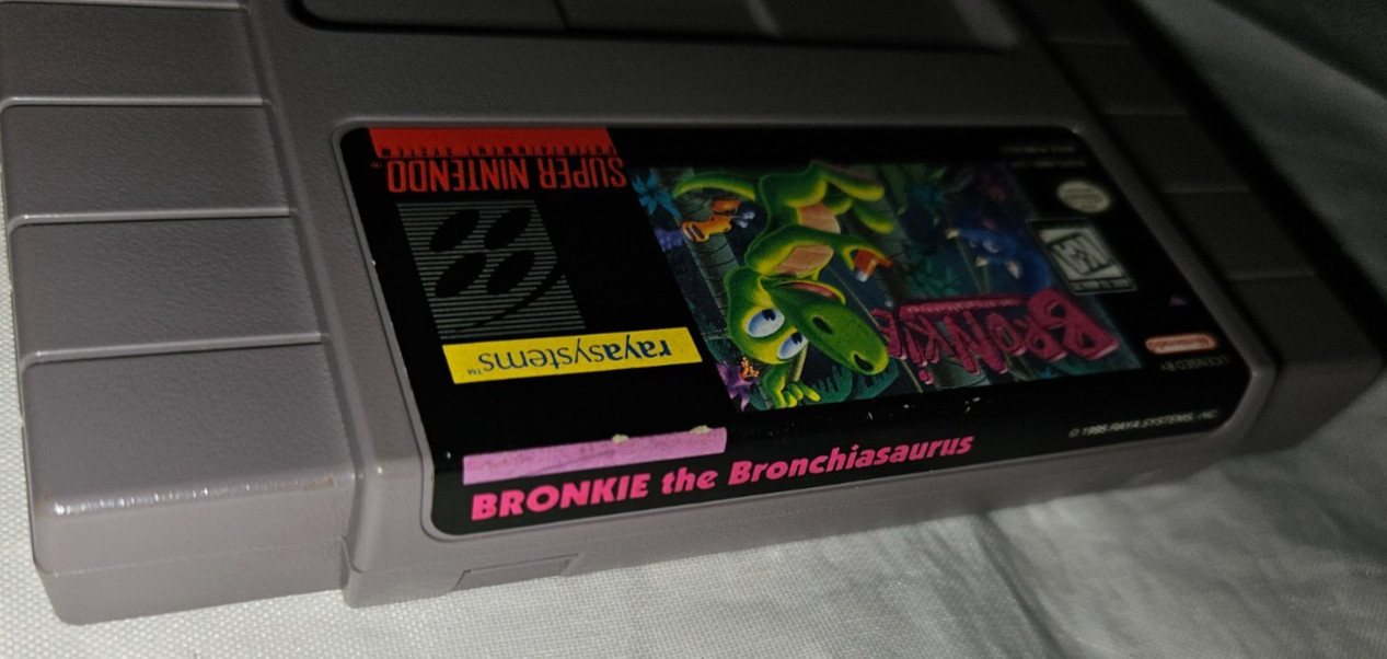 Bronkie the Bronchiasaurus Cartridge Only Authentic SNES Super Nintendo 1995