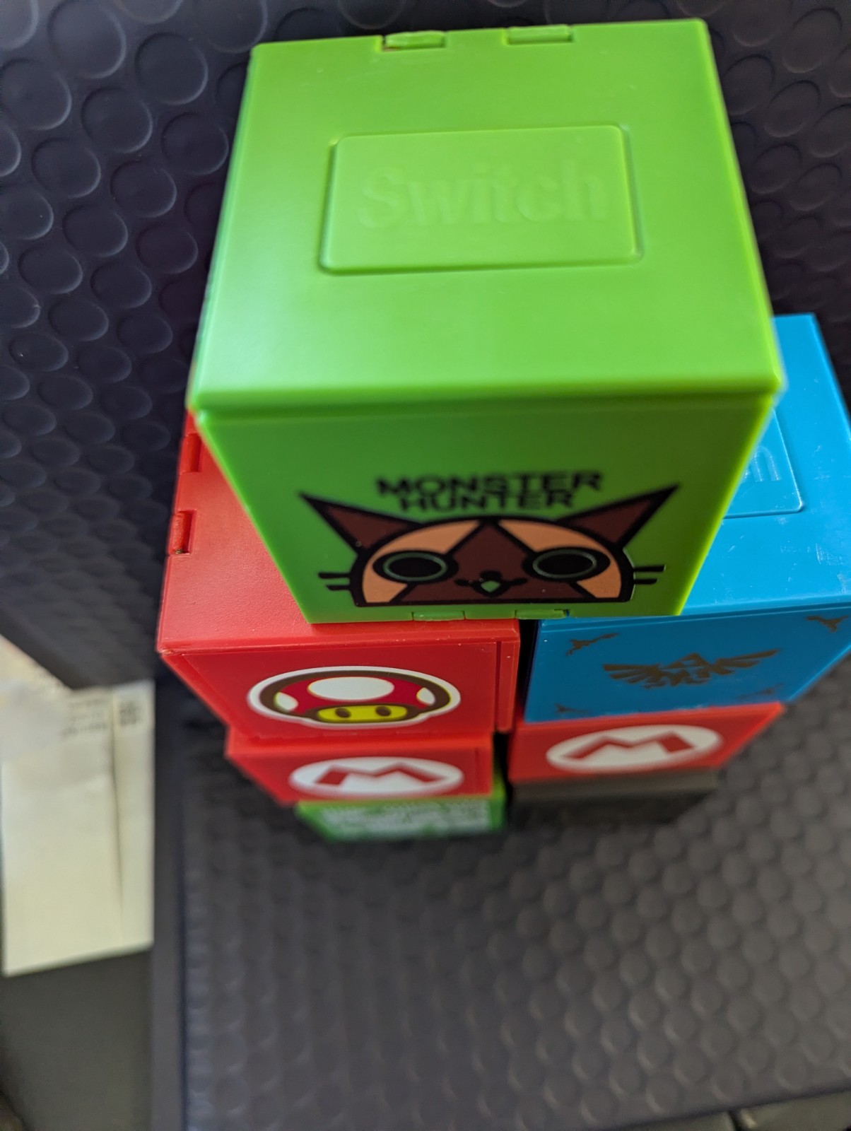 7 Unbranded Mario Nintendo Switch Video Game 12 Cartridge Cube Carrier Holder