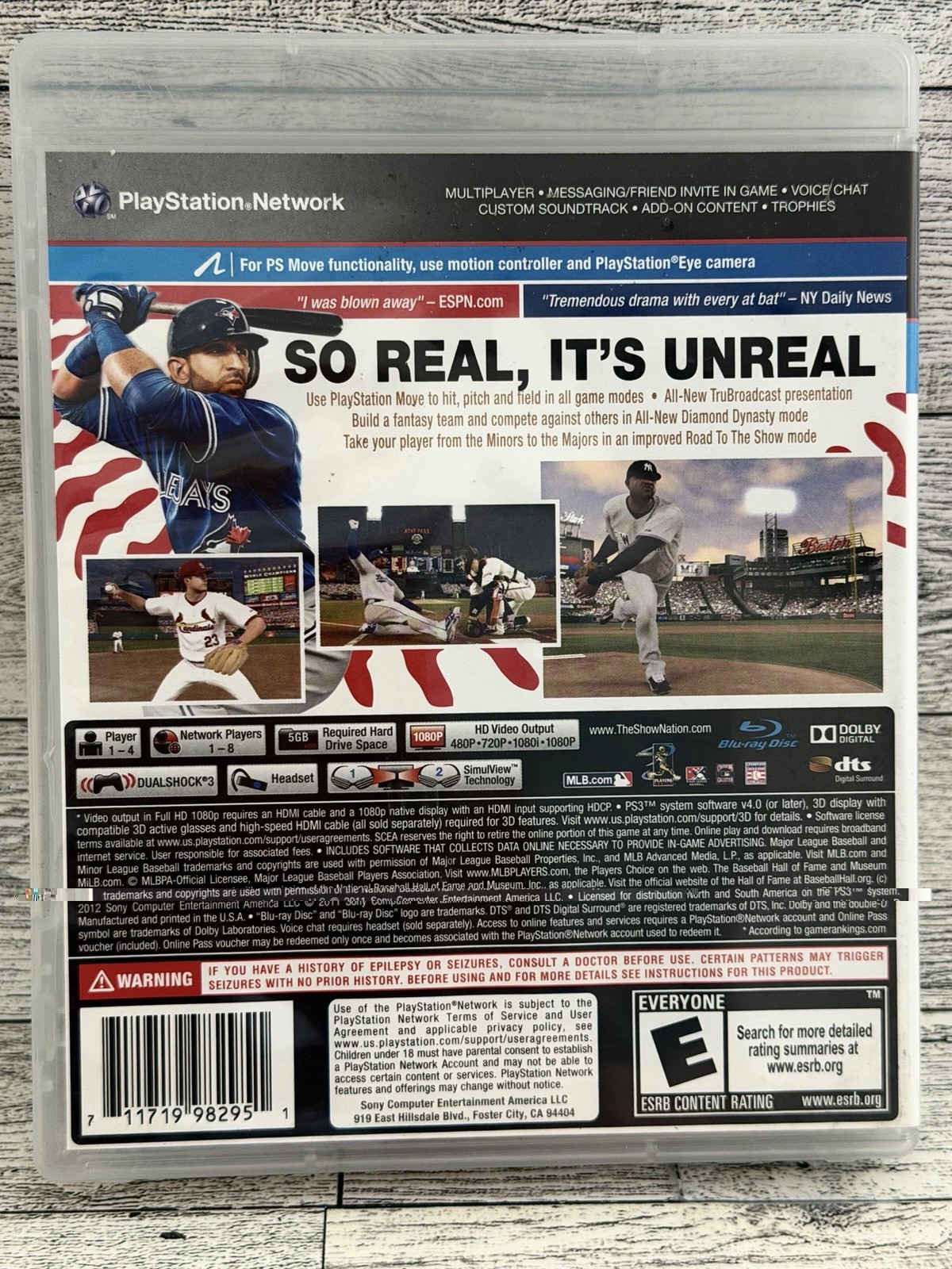 MLB 12 The Show PS3 Baseball Blue-Ray ⚾️ Game Sony Ships Fast!