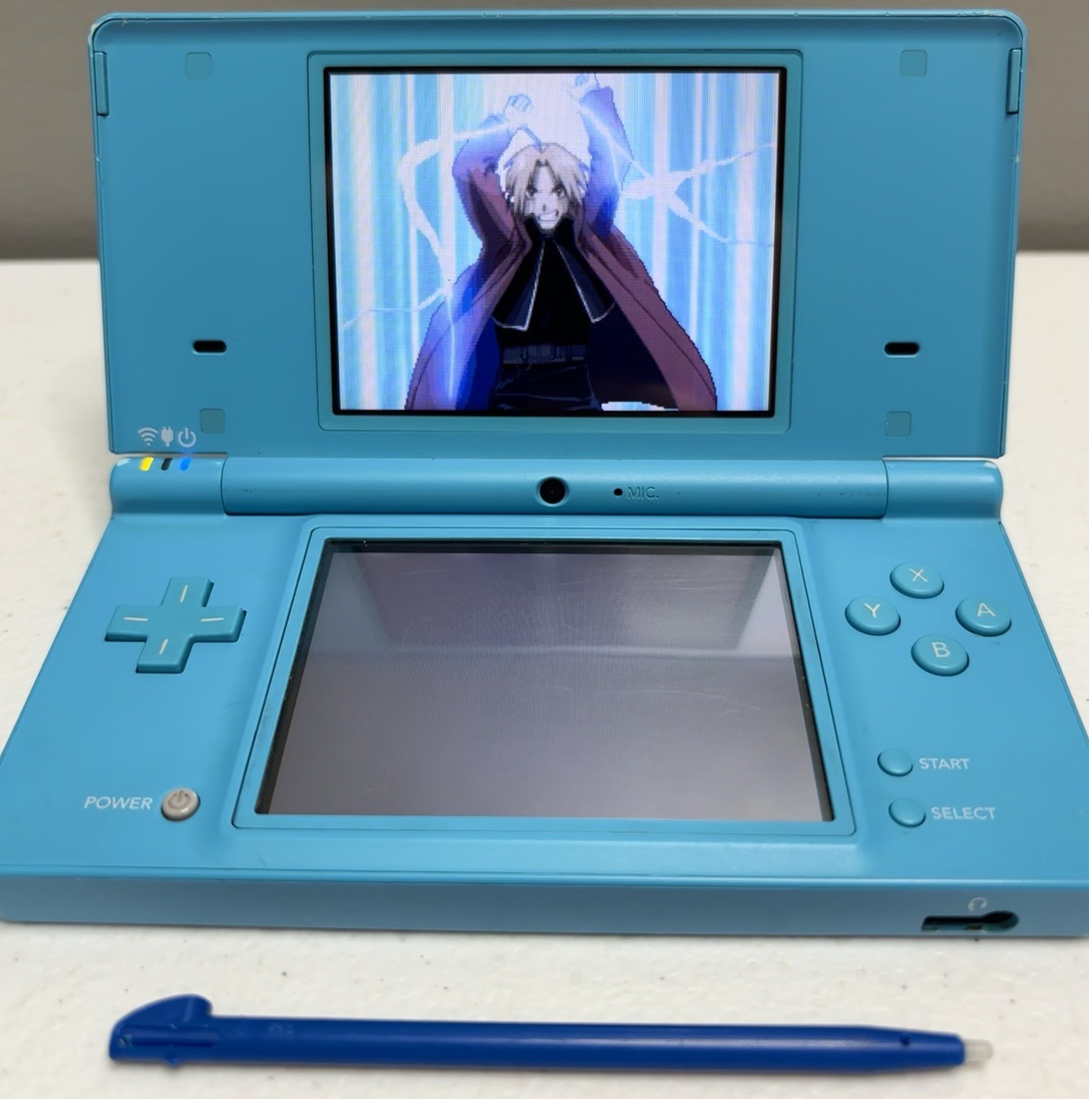 Nintendo DSi Blue Handheld Console TWL-001 Tested Working w/ Stylus & Charger