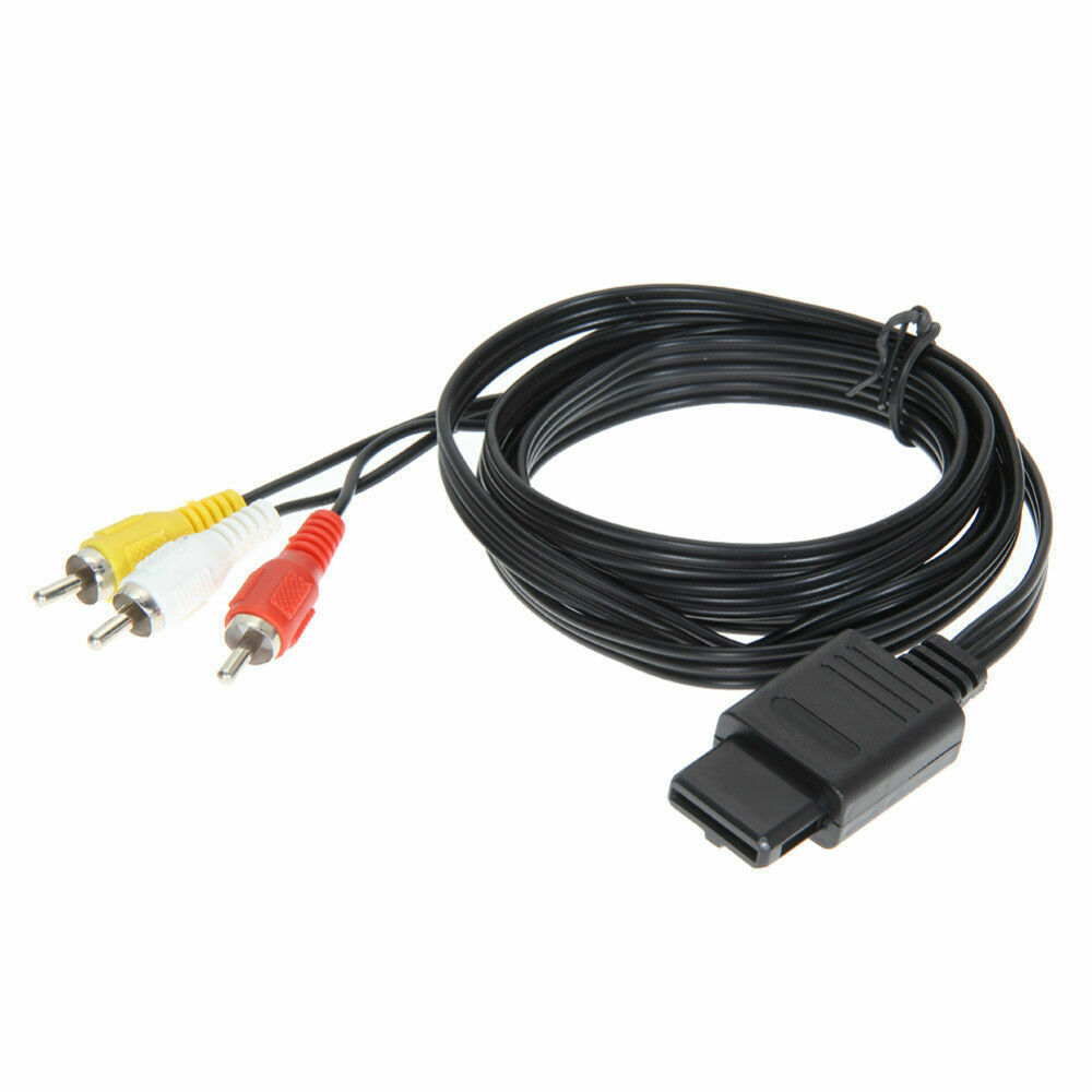 N64 SNES Gamecube RCA AV TV Audio Video Stereo Cable Cord For Nintendo 64 Lot