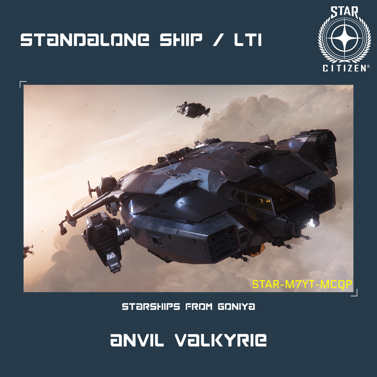 STAR CITIZEN – ANVIL VALKYRIE – LTI – CCU’d – (Lifetime Insurance)