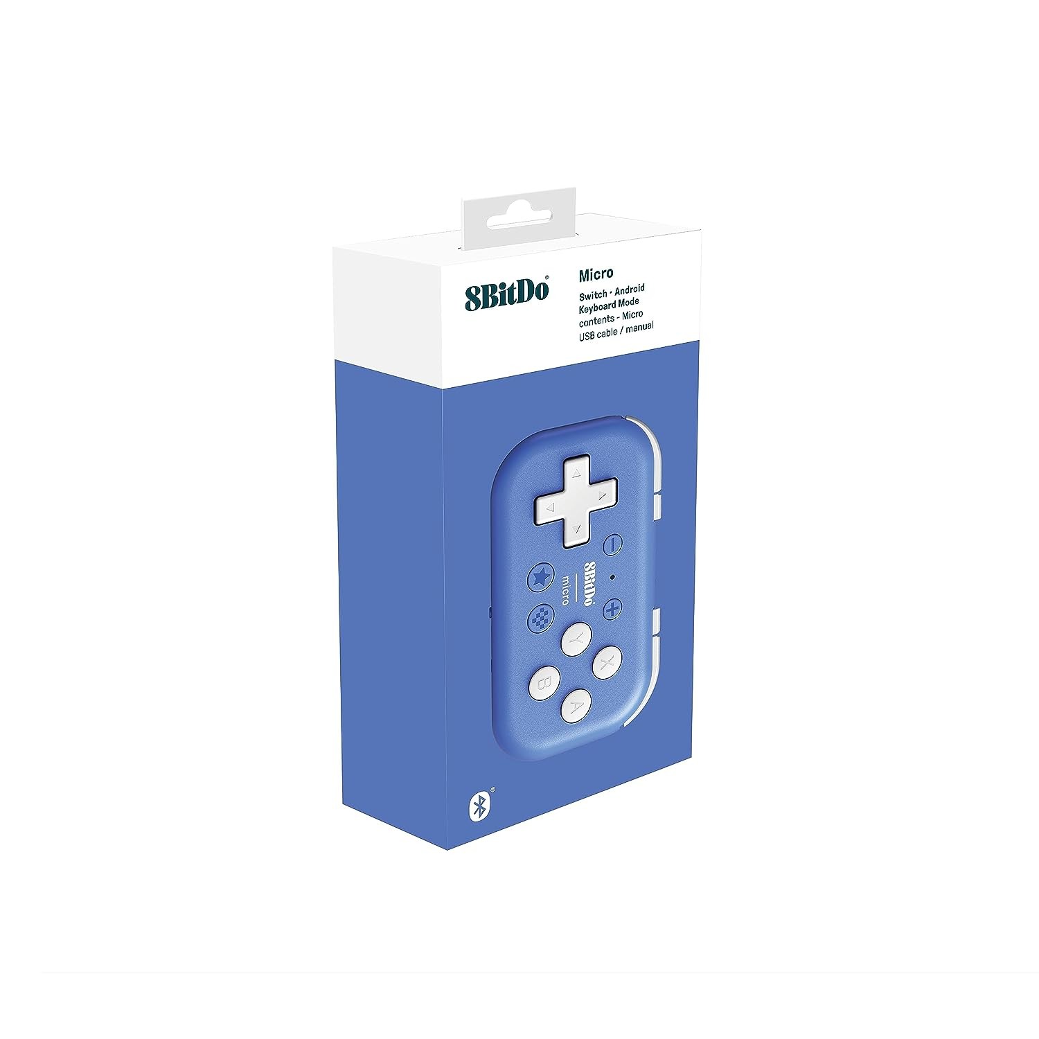 8Bitdo Mini Bluetooth Gamepad Controller for Switch, Android, Raspberry Pi, Blue