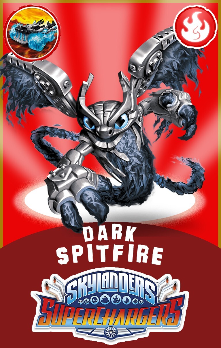 Skylanders Superchargers Dark Spitfire NFC Card FREE SHIPPING