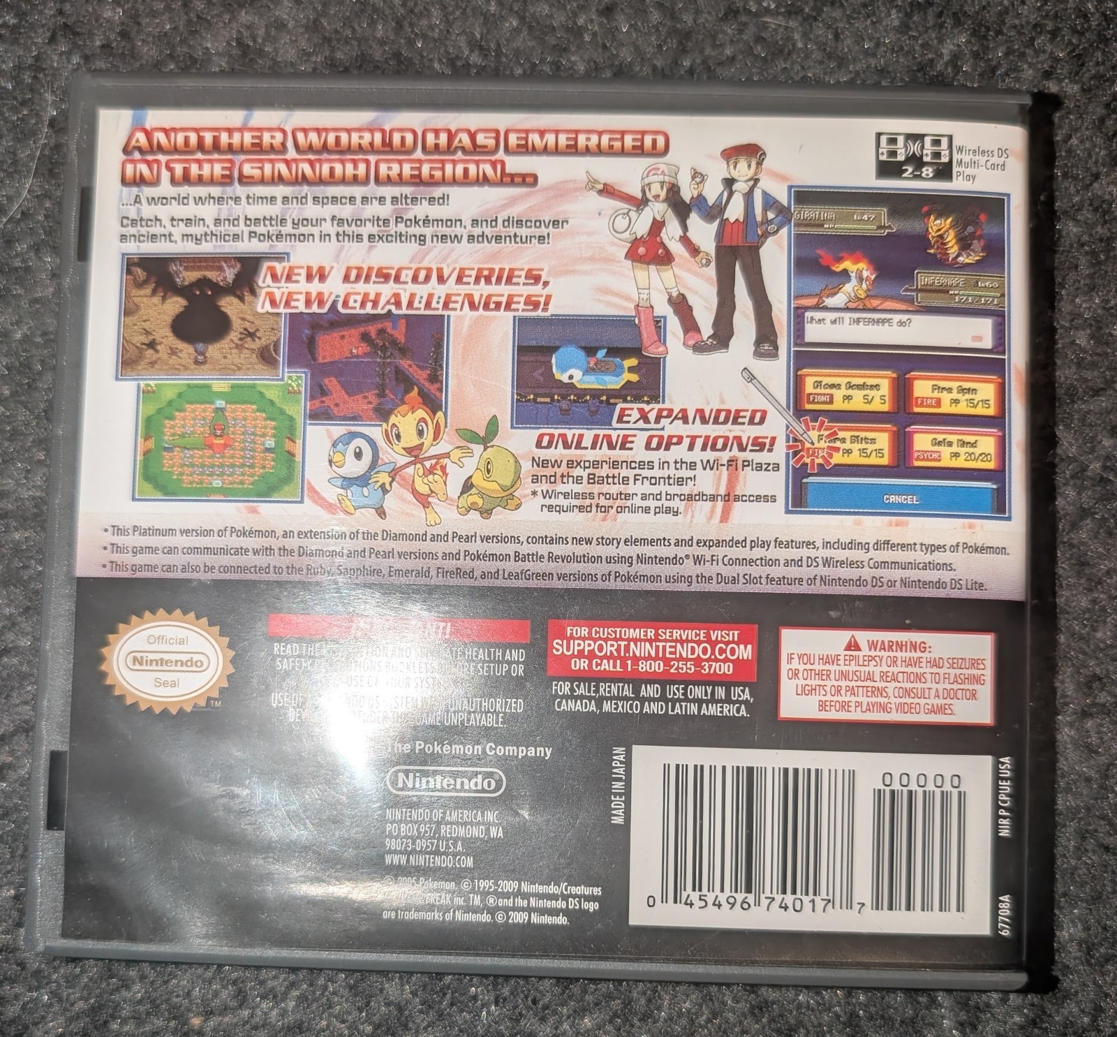 Pokemon Platinum Nintendo DS Complete 100% CIB Authentic Game Tested Working