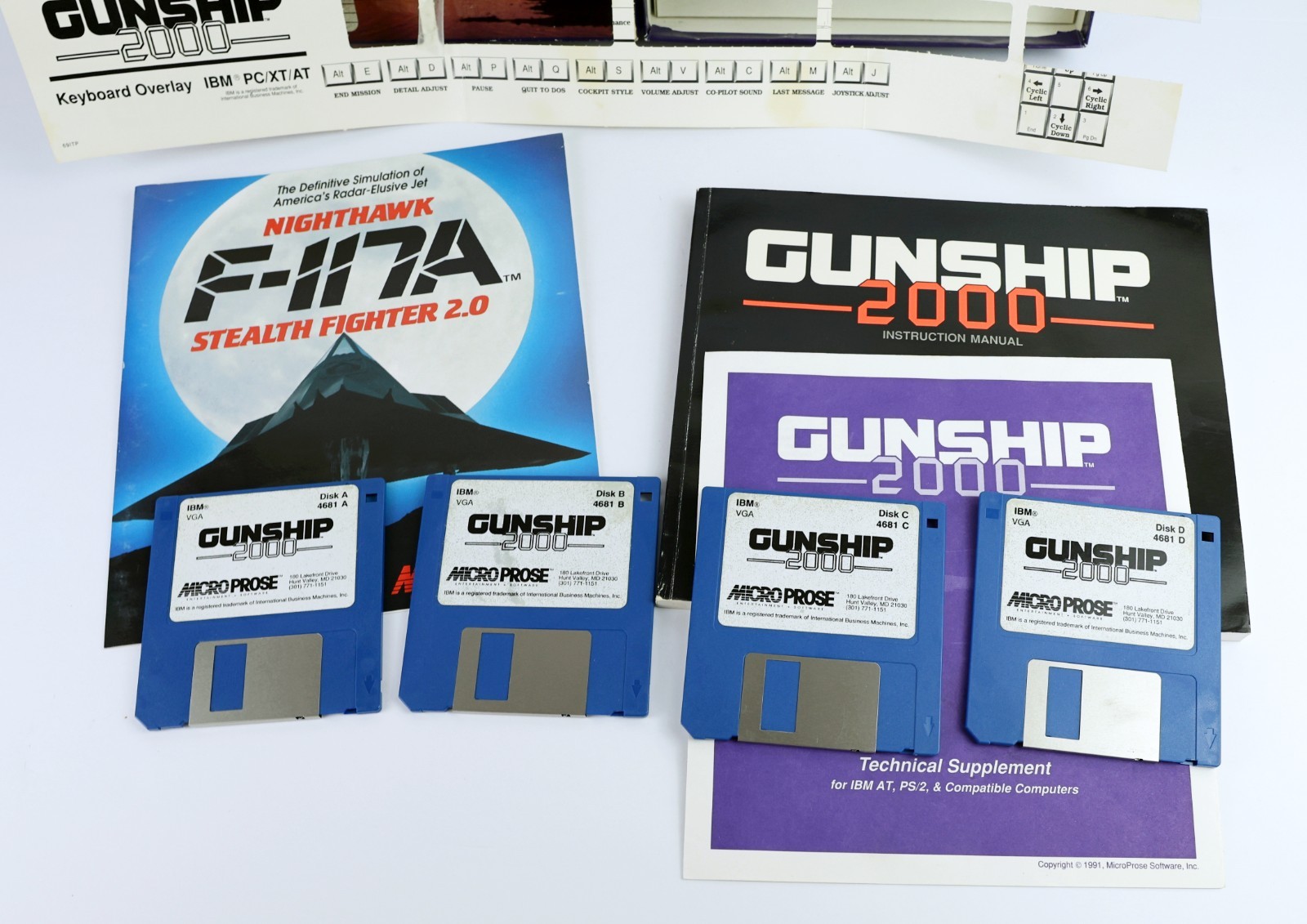 Gunship 2000 PC Big Box Complete MicroProse DOS