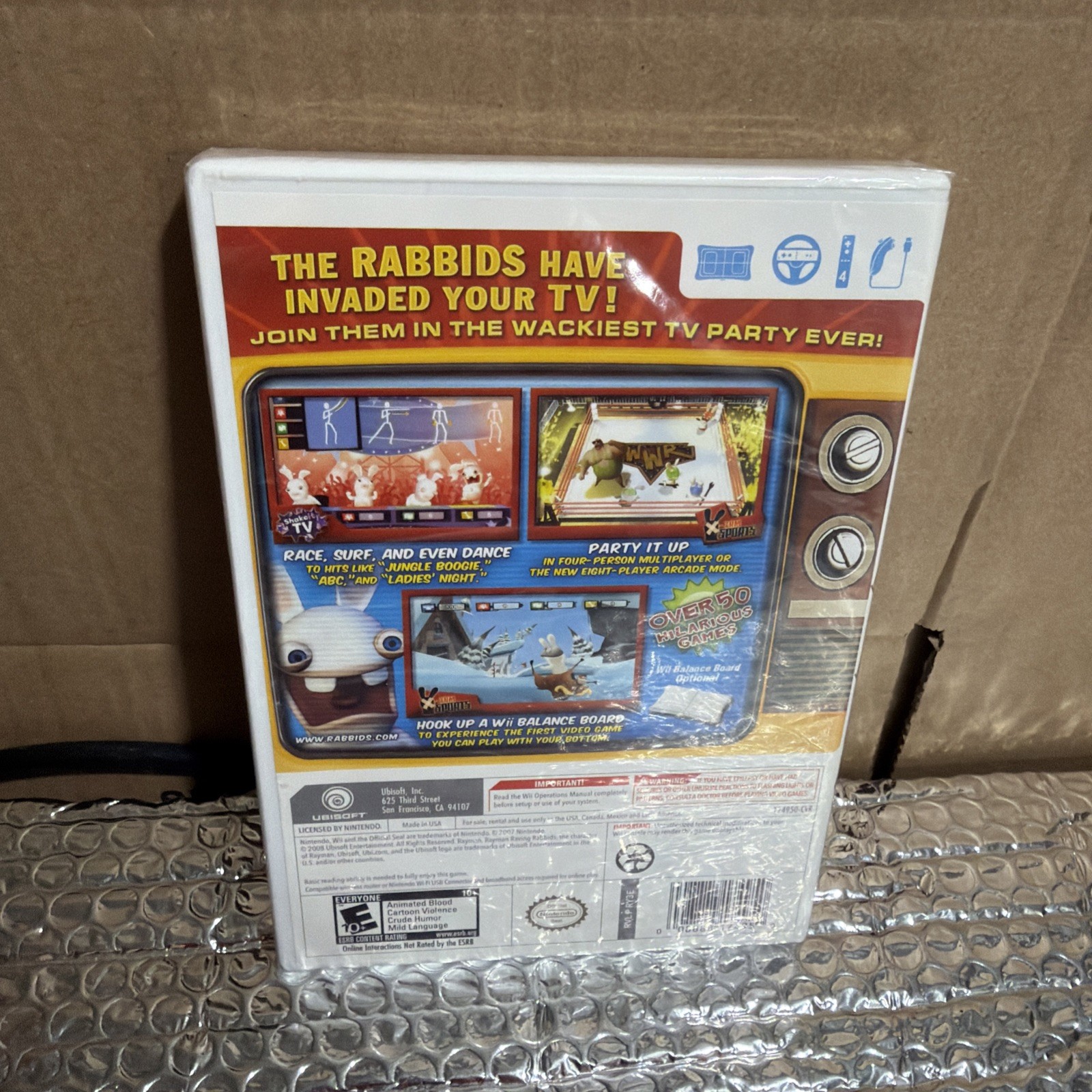 Rayman Raving Rabbids: TV Party (Nintendo Wii, 2008) SEALED