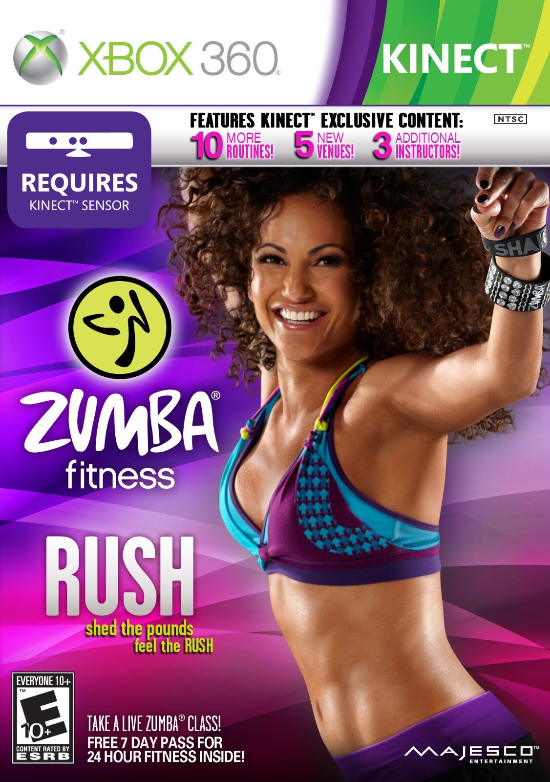 NEW Xbox 360 Zumba Fitness Rush Authentic Sealed Majesco Microsoft Kinect Game