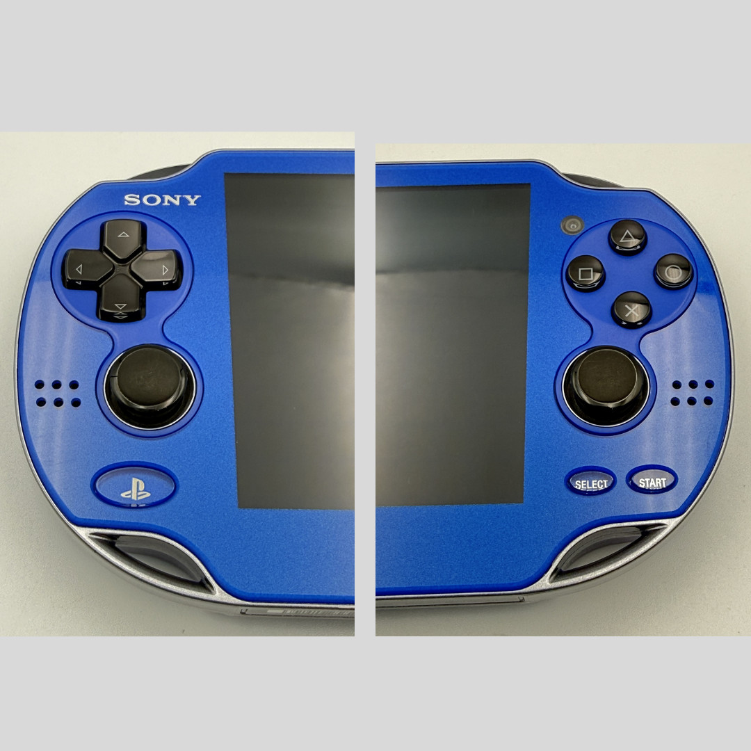Sony PS Vita PCH-1000 PCH 1000 Console Sapphire Blue w/32GB, Pouch – Excellent+
