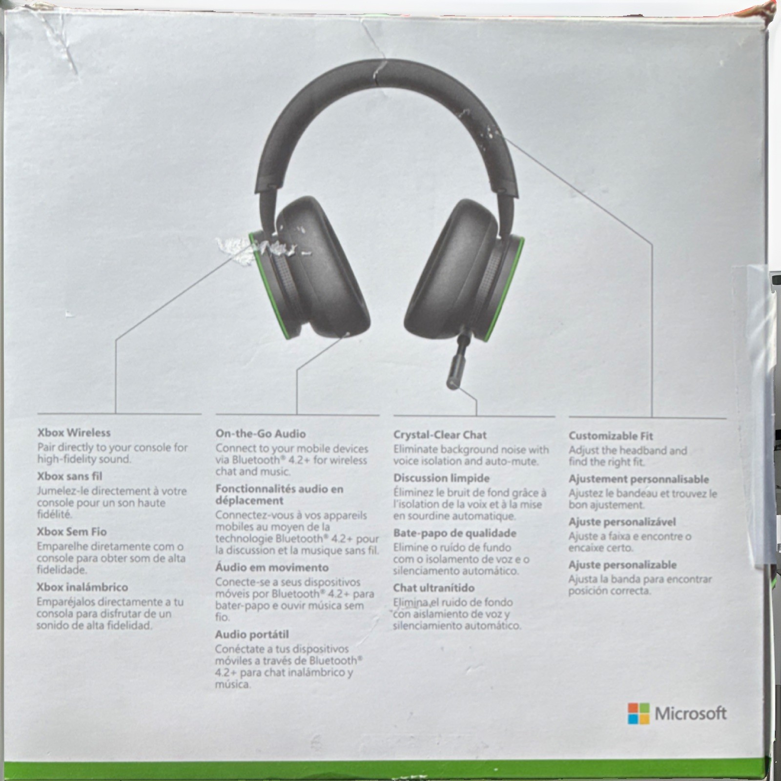 Xbox Wireless Headset Noise Isolation Surround Sound Boom Mic Bluetooth Black