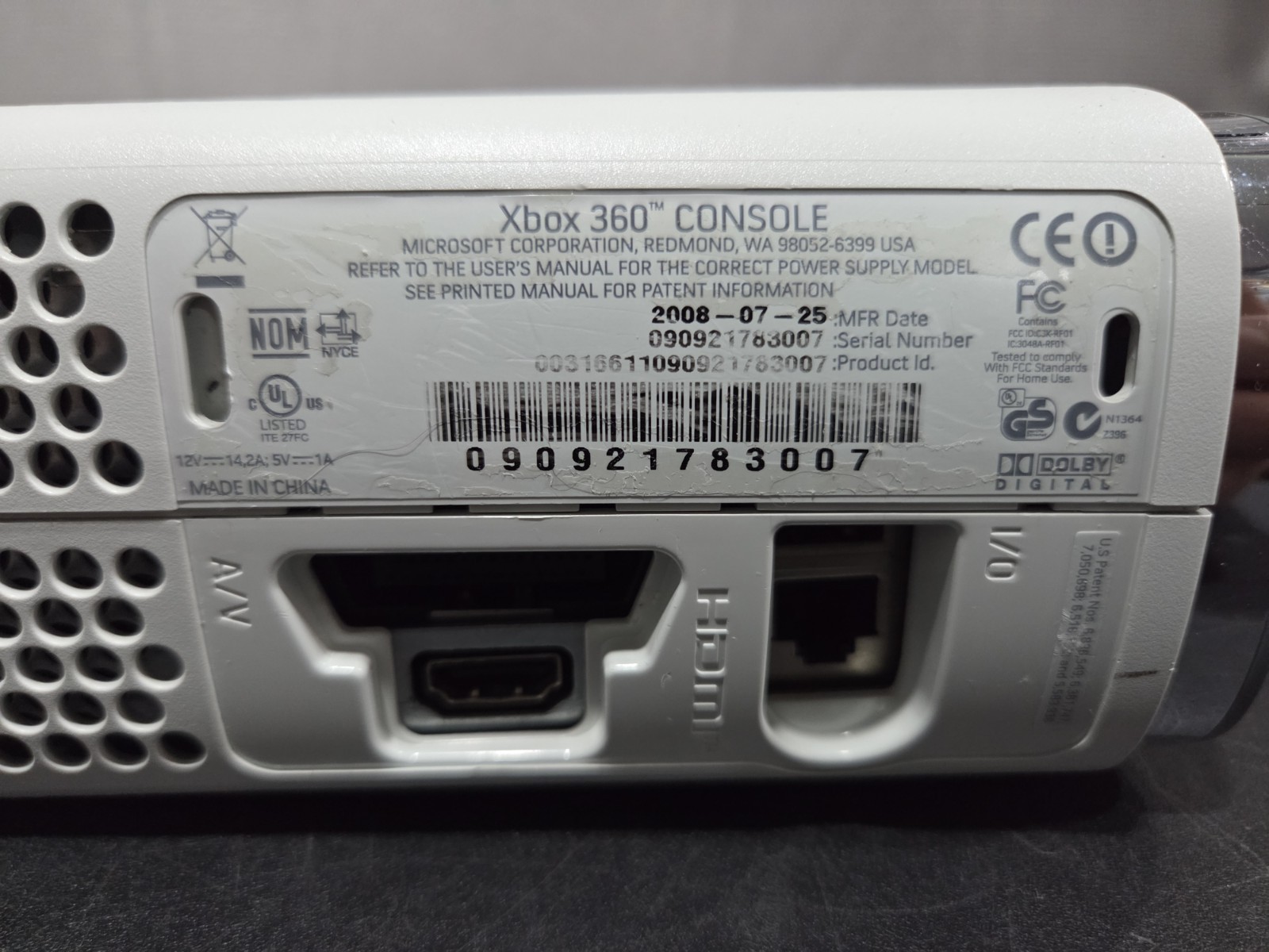 Microsoft Xbox 360 White Console Bundle – Controller, Power & AV– Tested Working