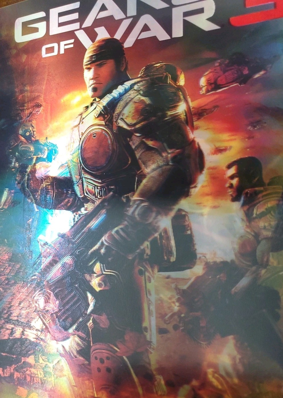 ⚙️ Gears Of WAR!! 🔥 🔥 3D LENTICULAR POSTER!!! MARCUS FENIX!